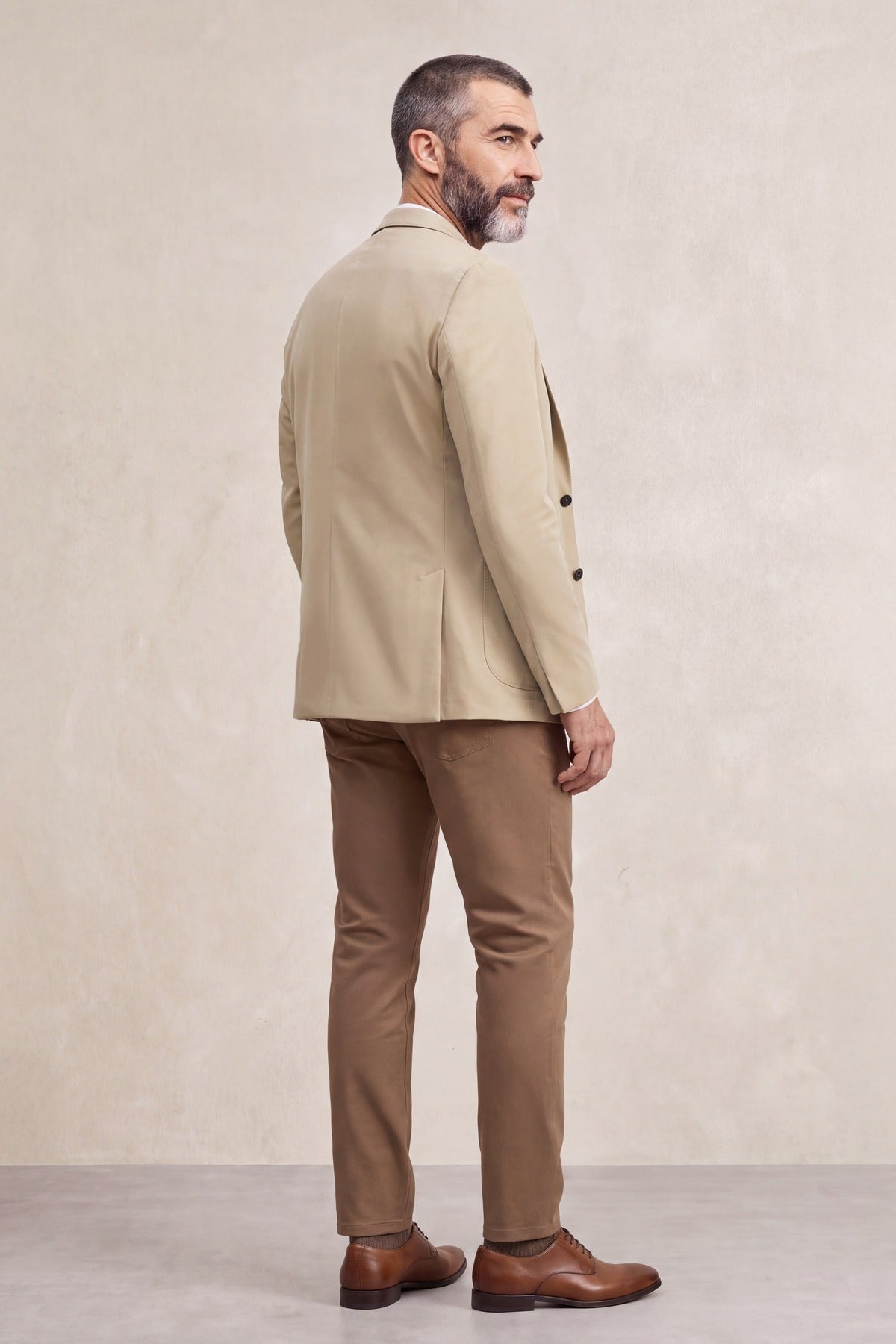 Americana beige formal Nova hombre