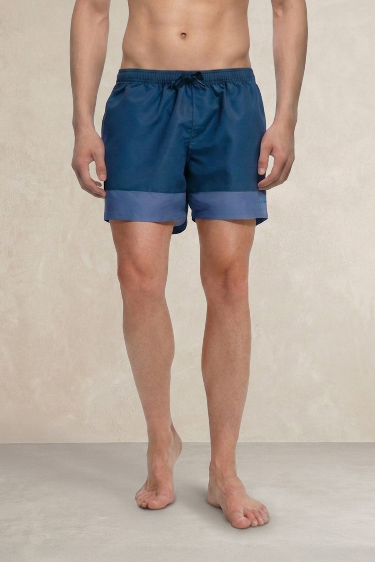 Fato de banho masculino azul Pacífico