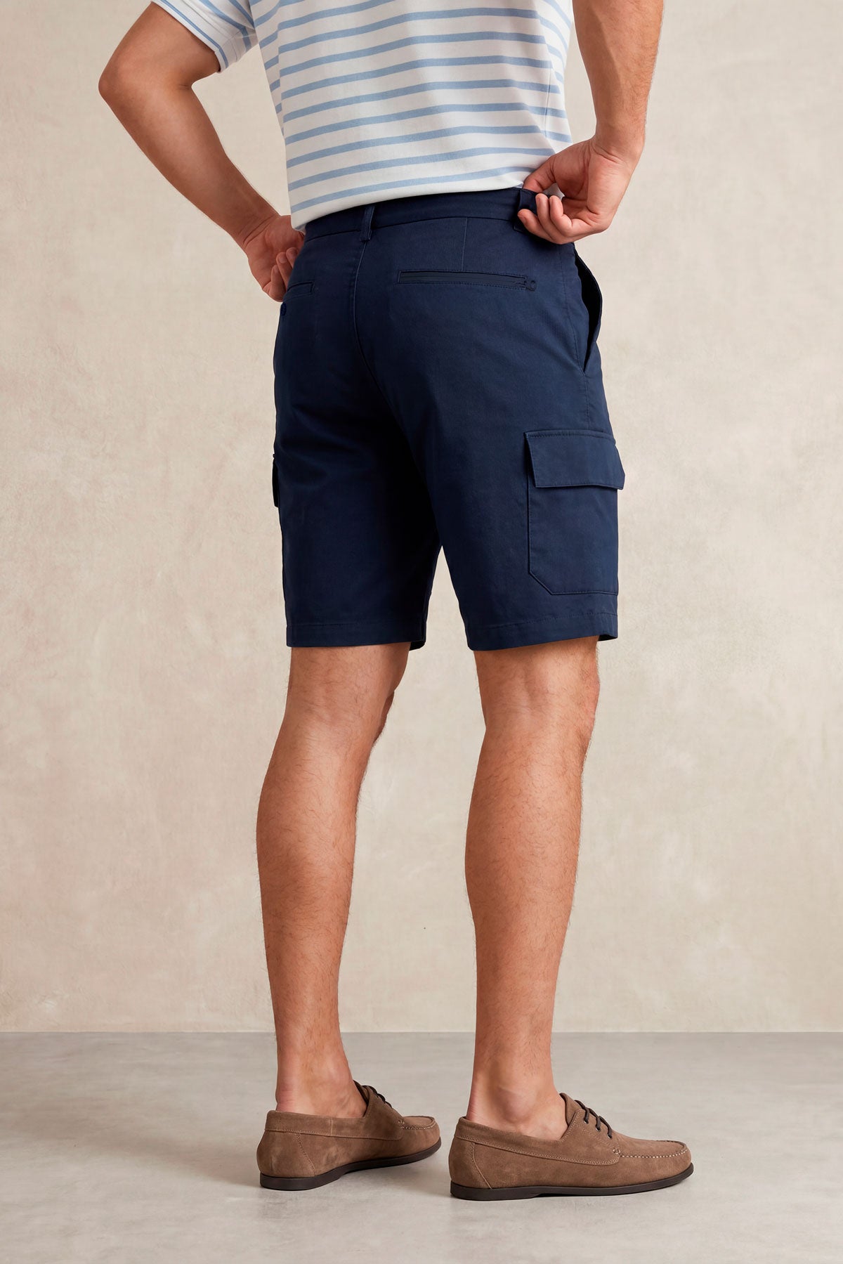 Men's navy blue cargo shorts