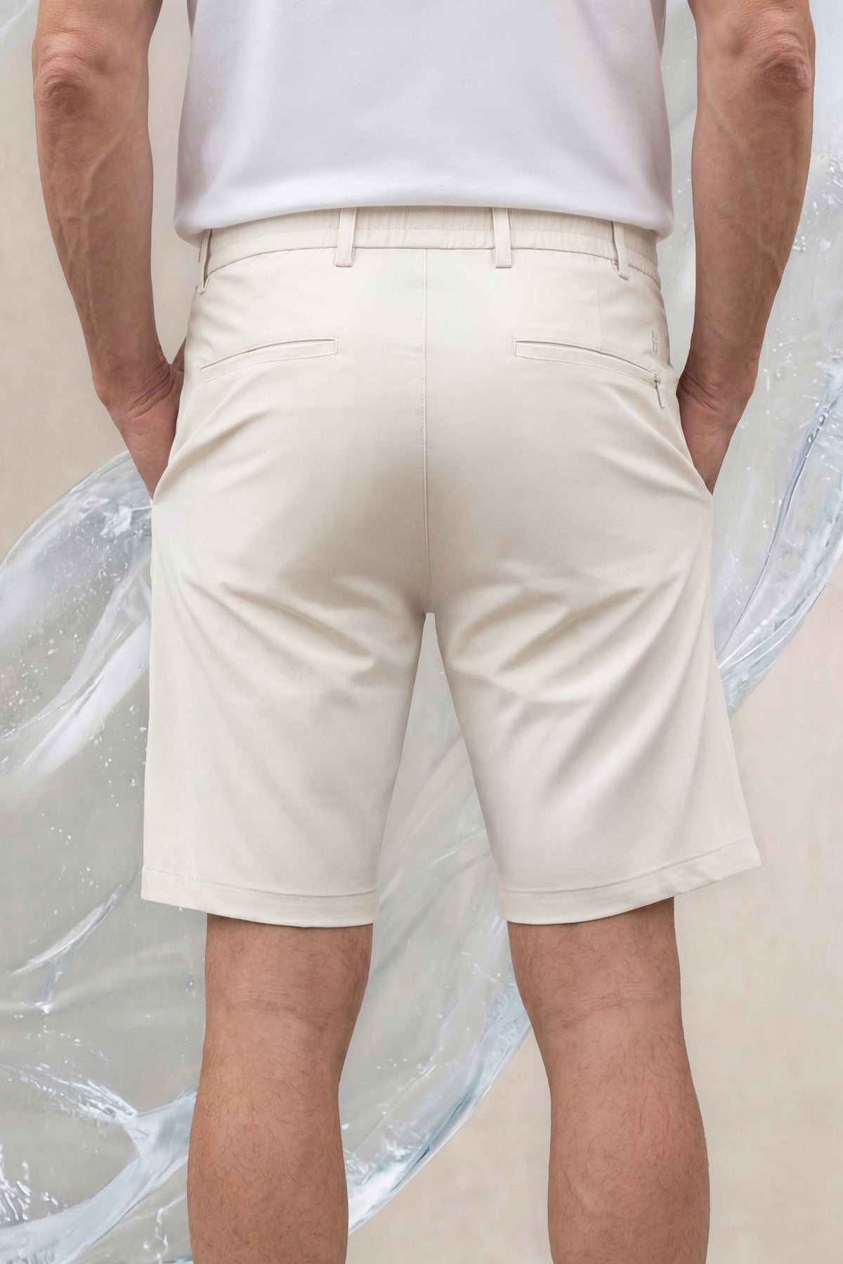 Bermuda hombre blanco roto ICE