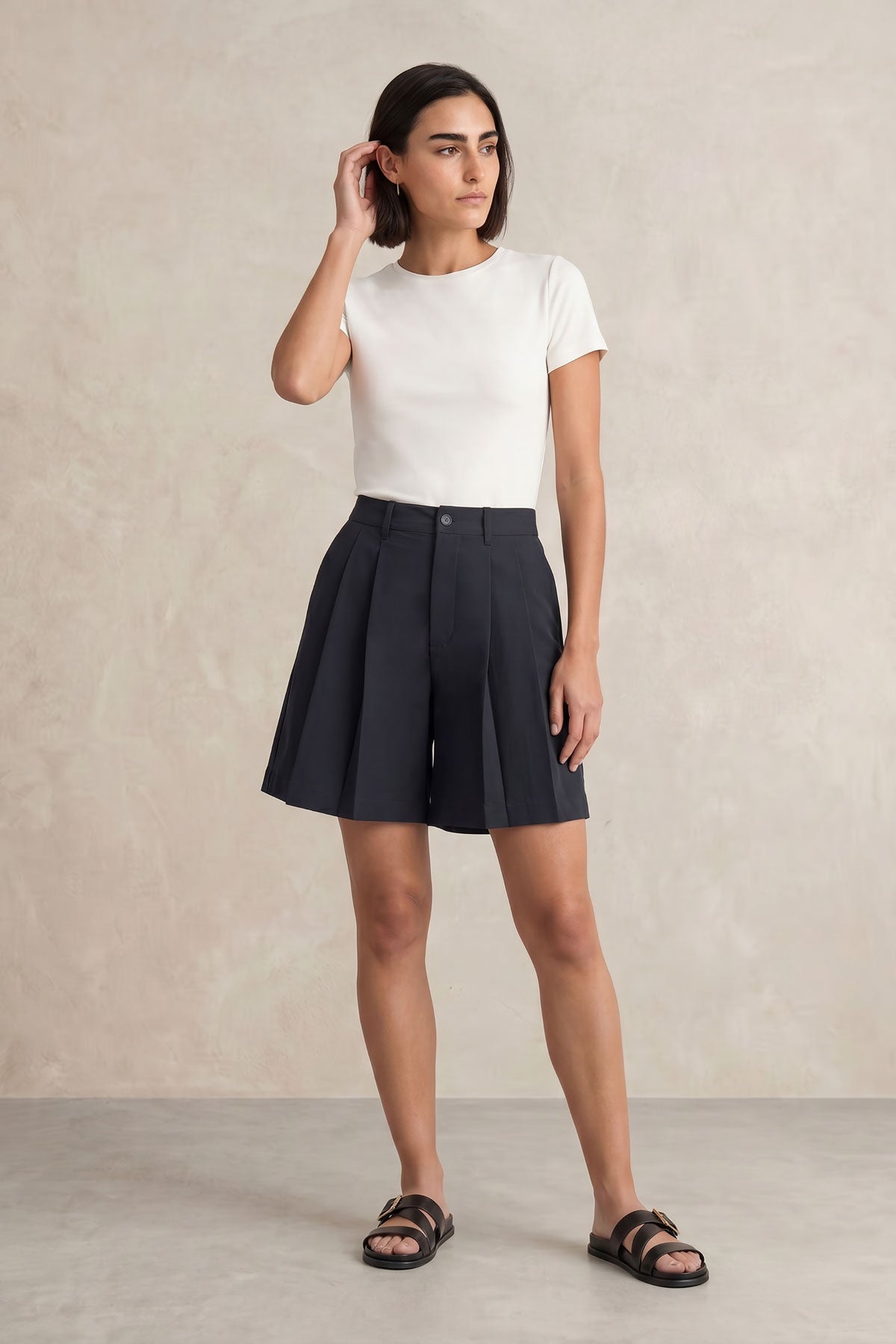 Bermudas de mujer azul marino oscuro