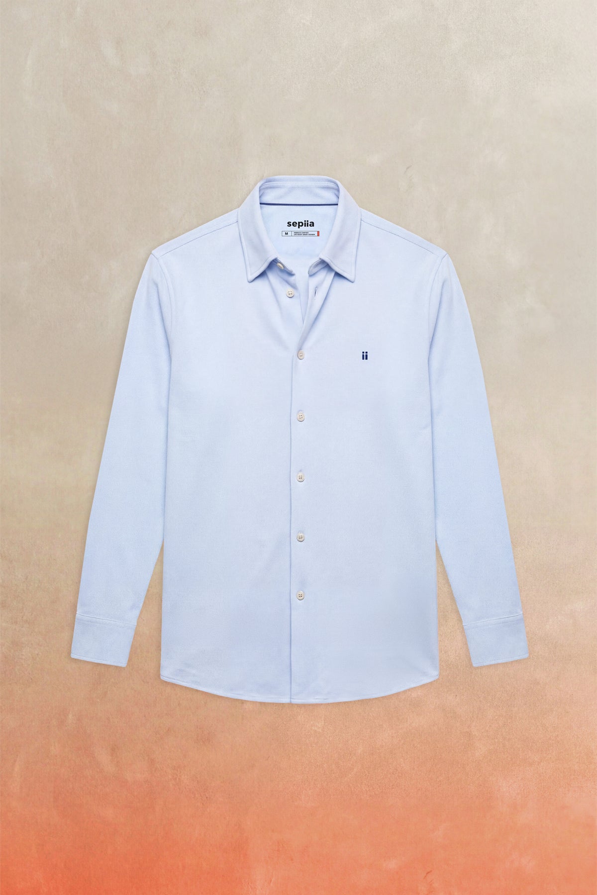 Camisa casual cuello kent hombre azul claro Warm