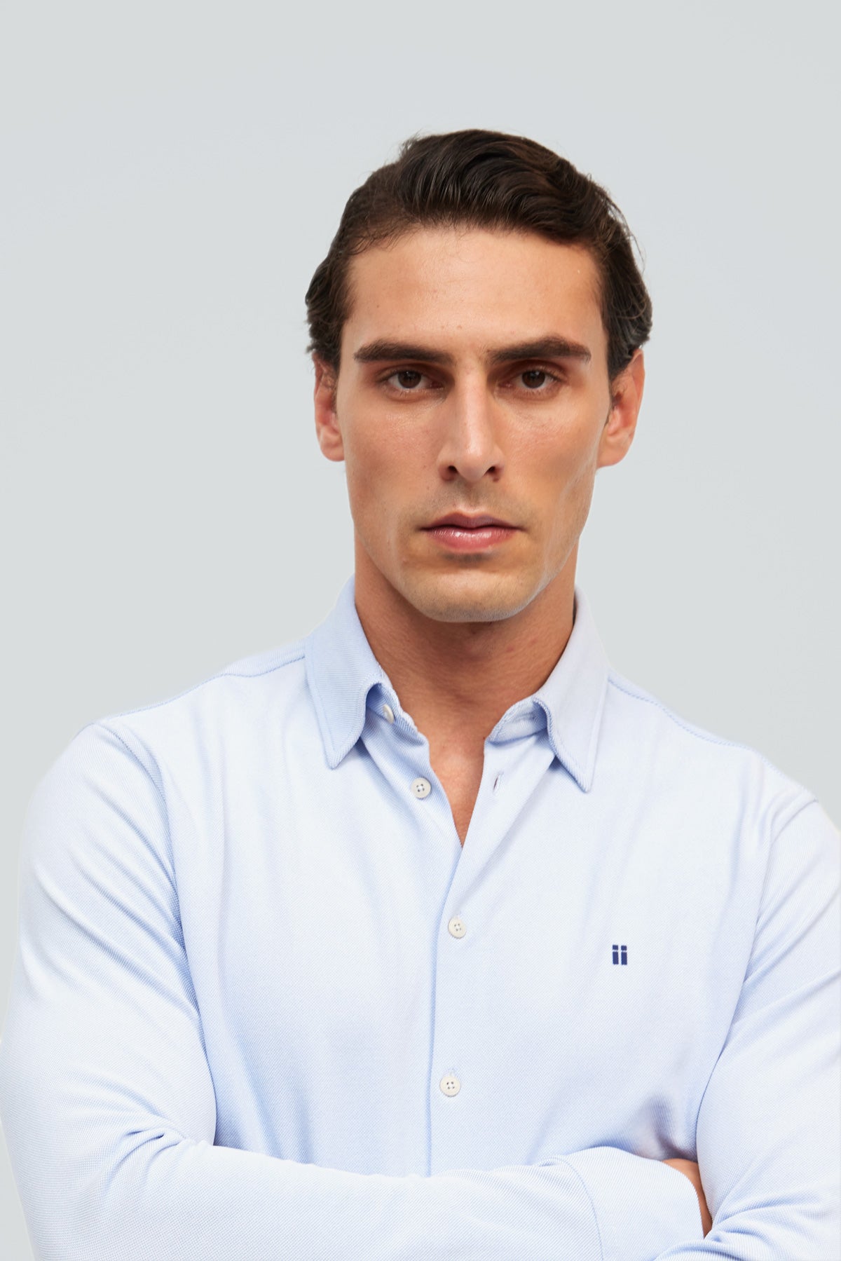 Camisa casual cuello kent hombre celeste Warm