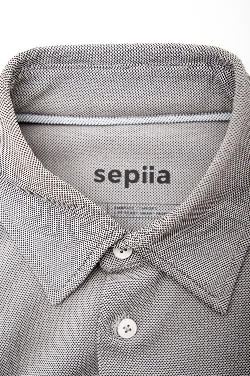 Camisa casual cuello kent hombre gris Warm+