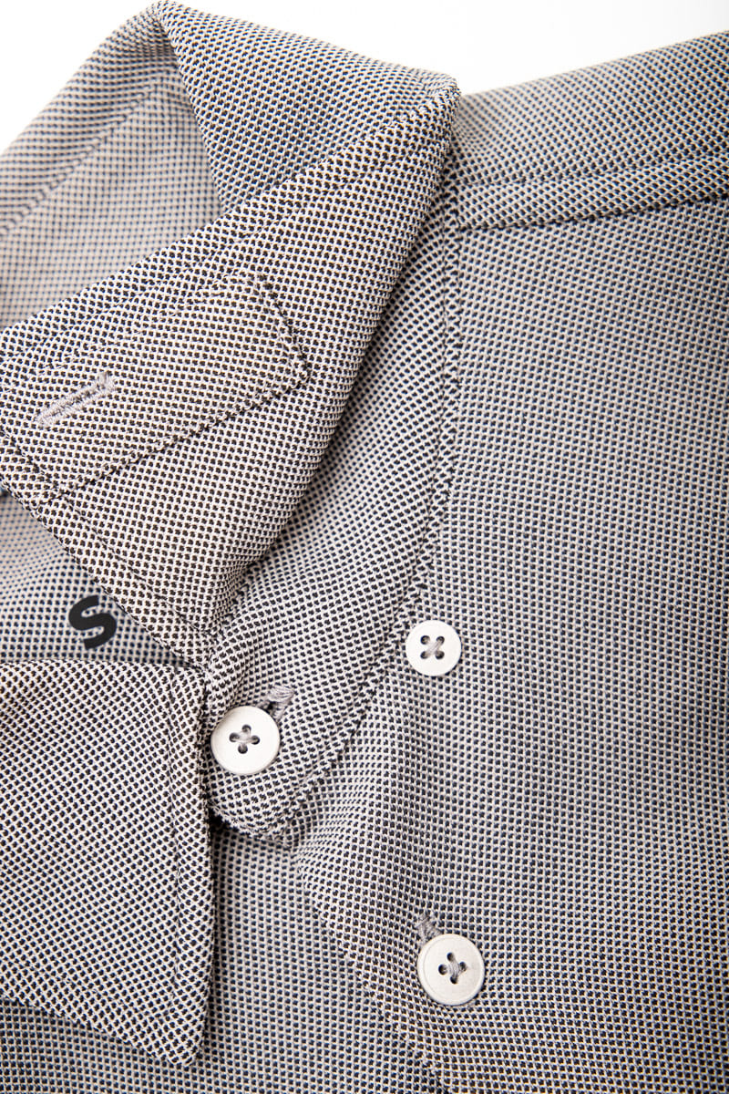 Camisa casual cuello kent hombre gris Warm+