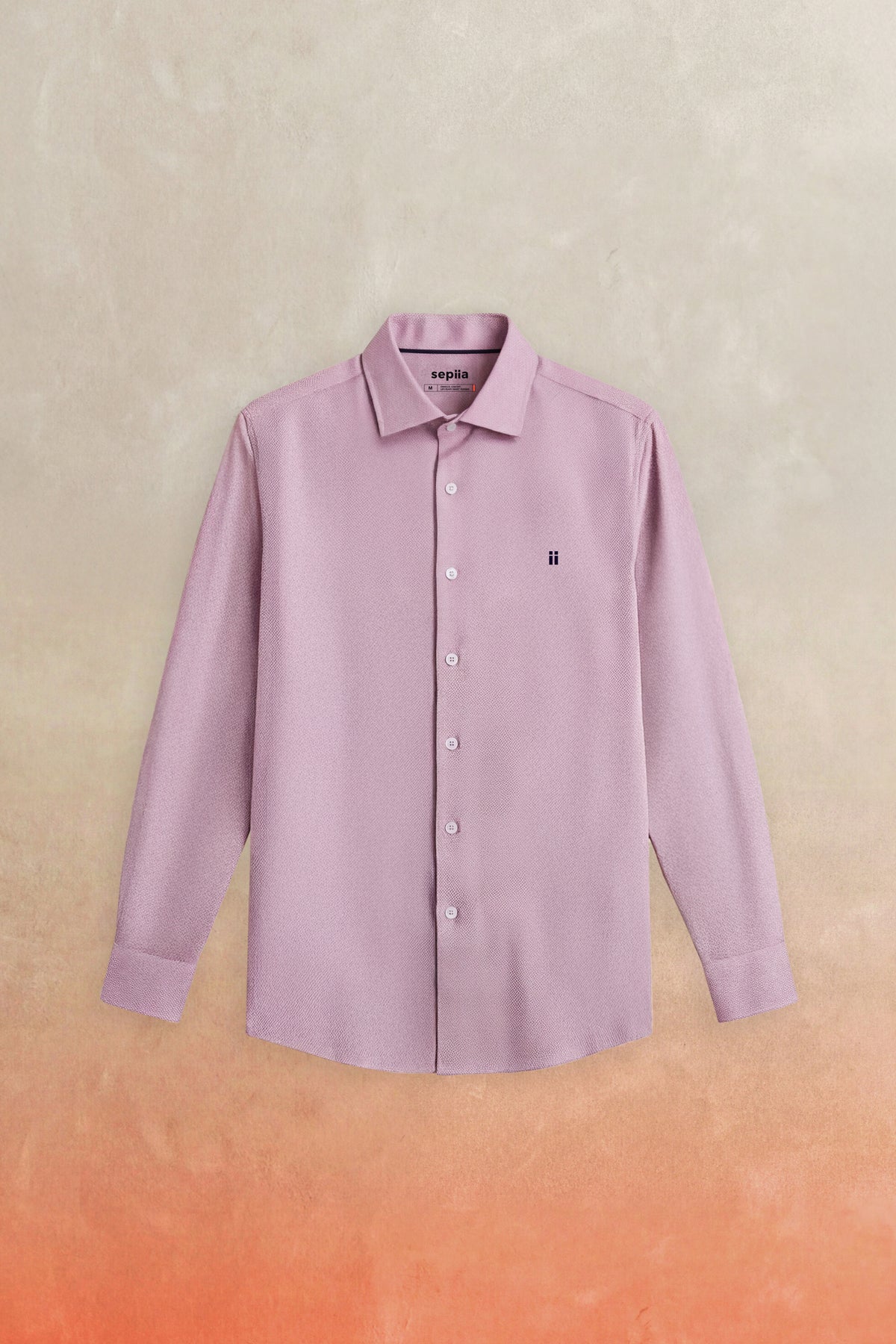 Camisa casual cuello kent hombre rosa Warm