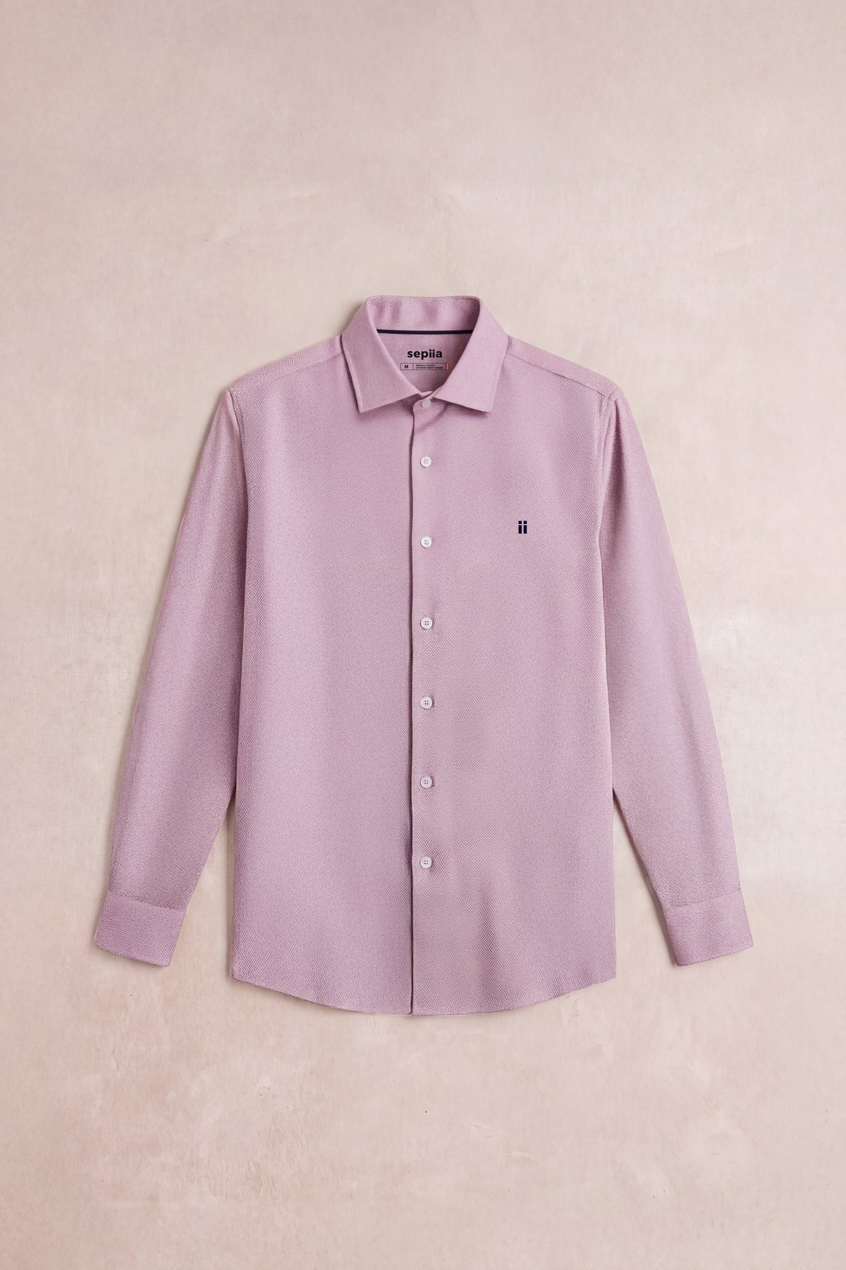 Camisa casual cuello kent hombre rosa Warm