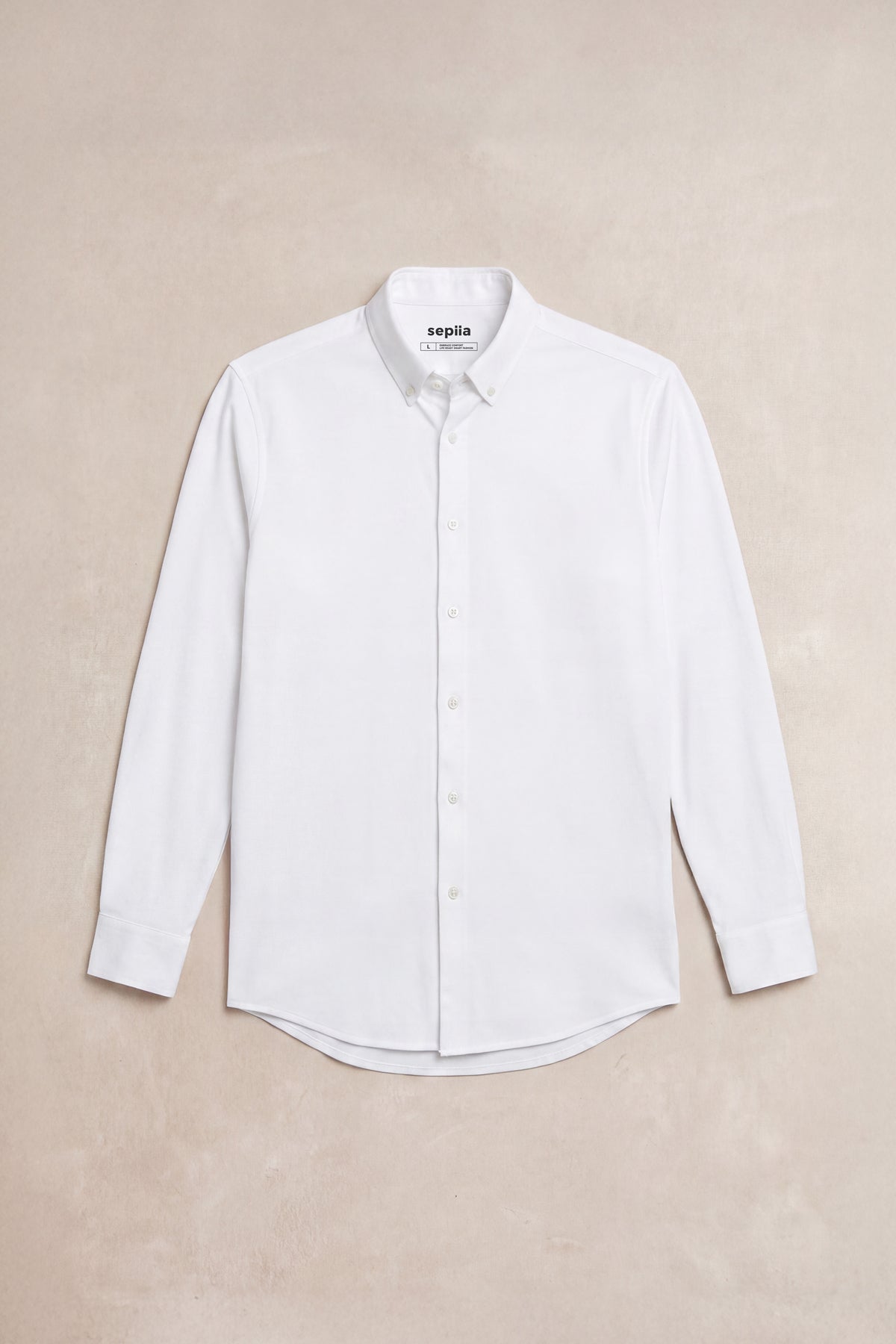 Camisa casual hombre blanco regular