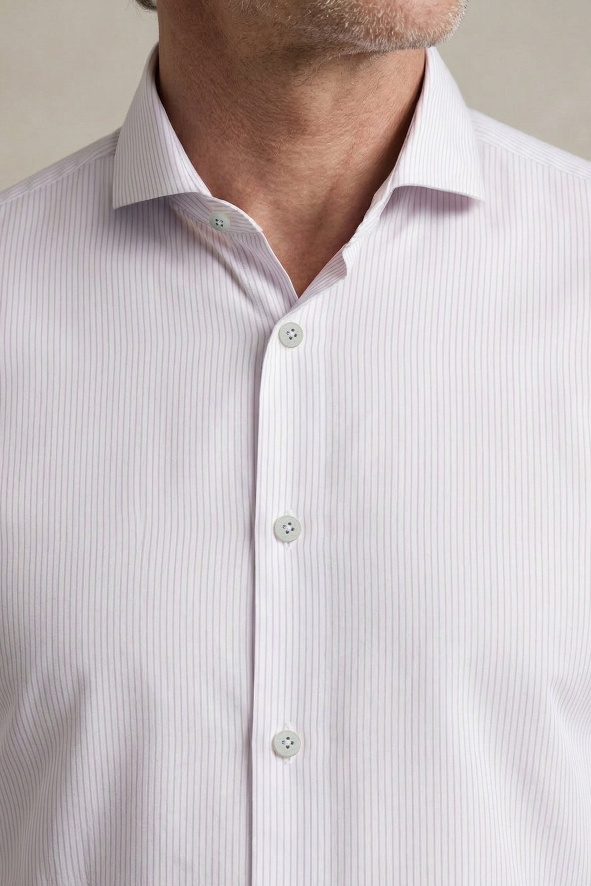 Camisa de vestir cuello cutaway hombre estampado raya rosa regular
