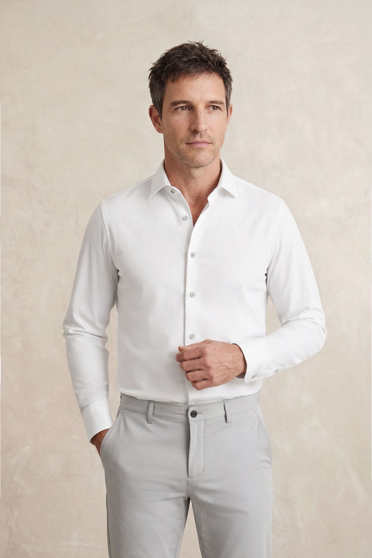 Men's white dress shirt
