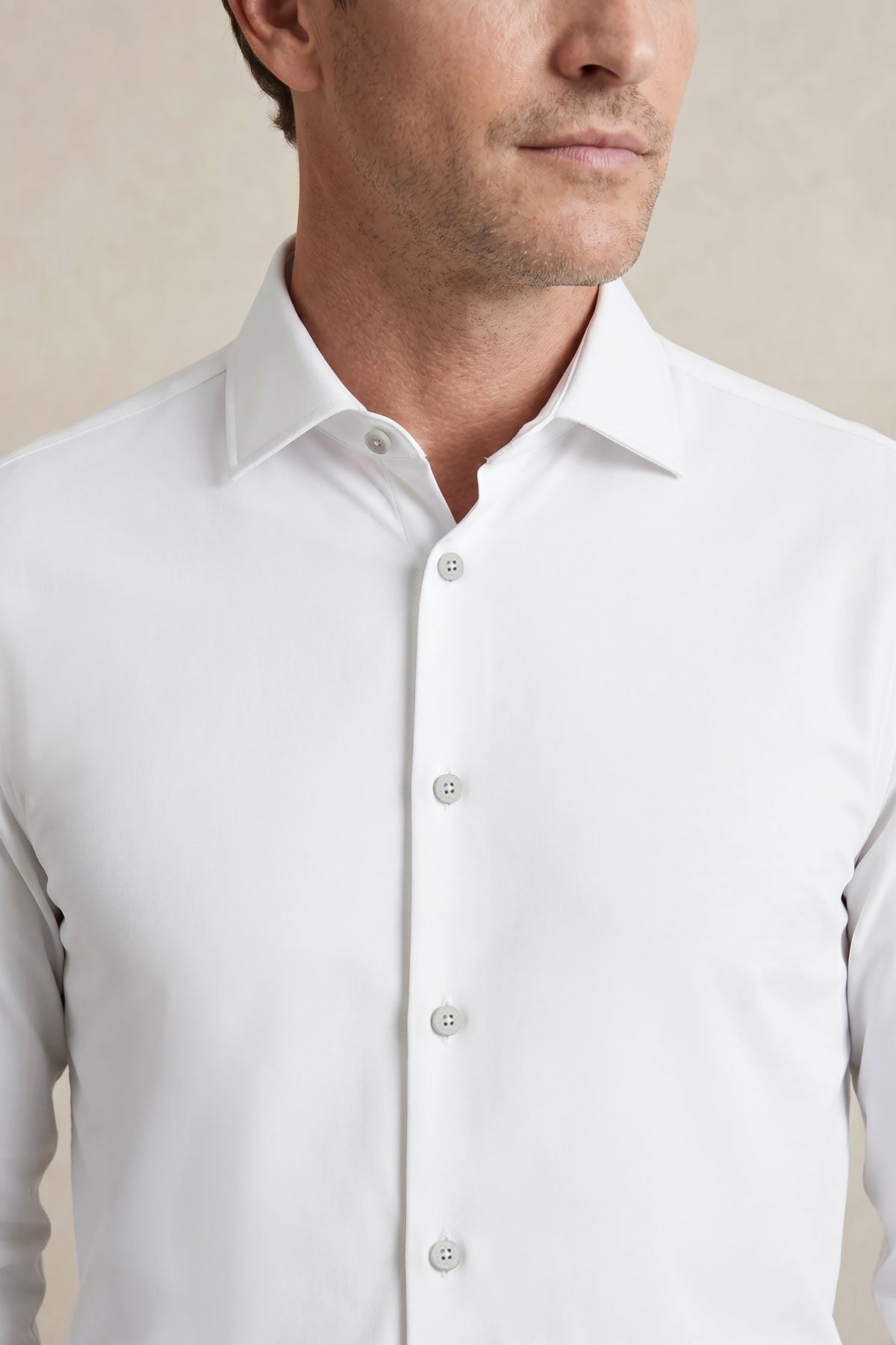 Men's regular fit white dress shirt