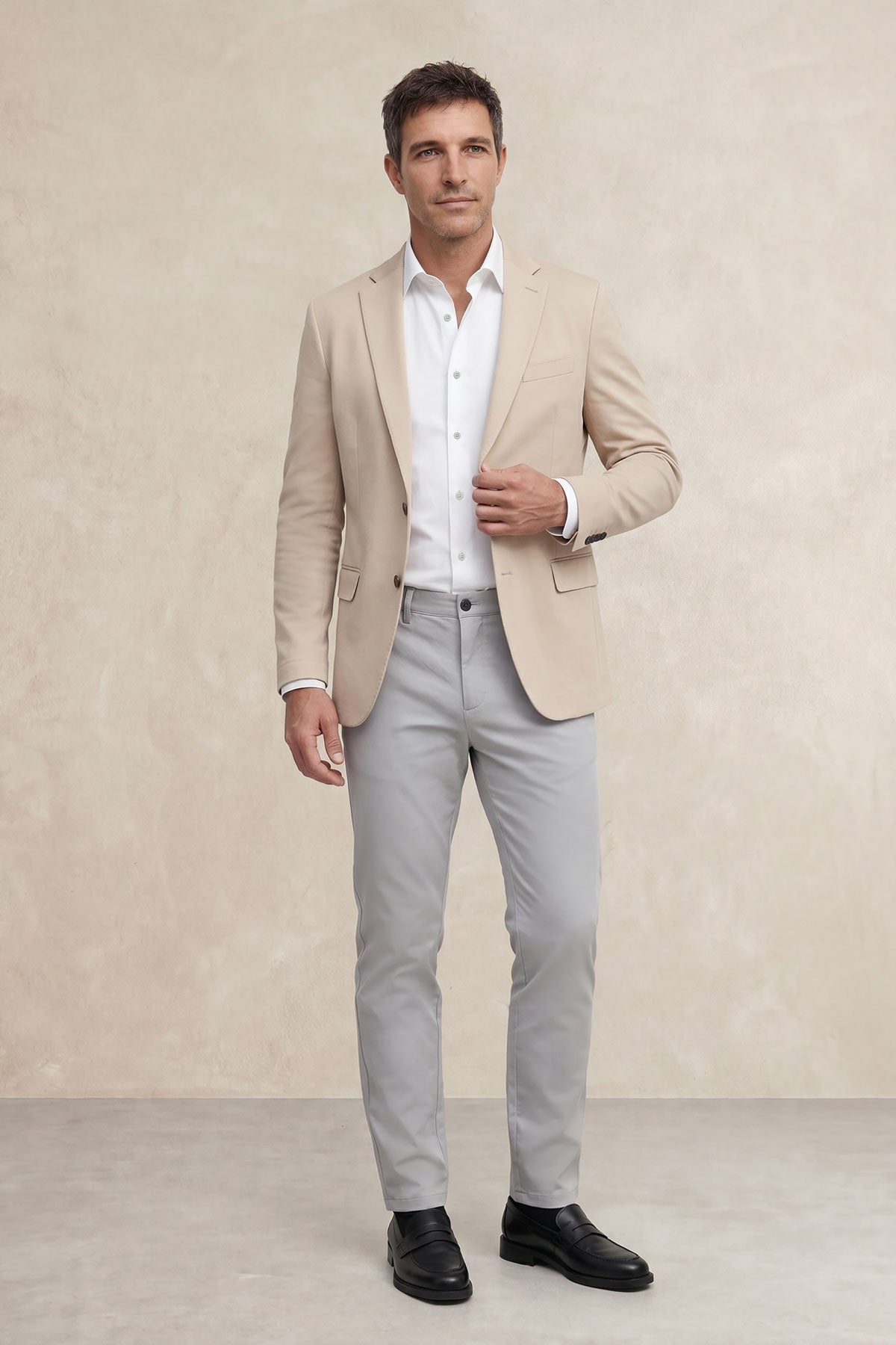 Camisa de vestir hombre blanco regular