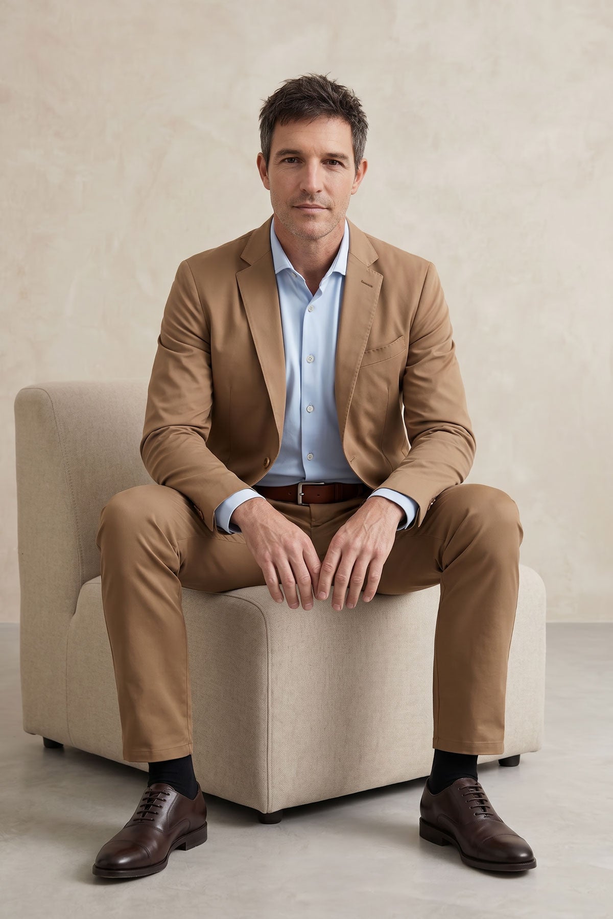 Camisa de vestir hombre celeste slim