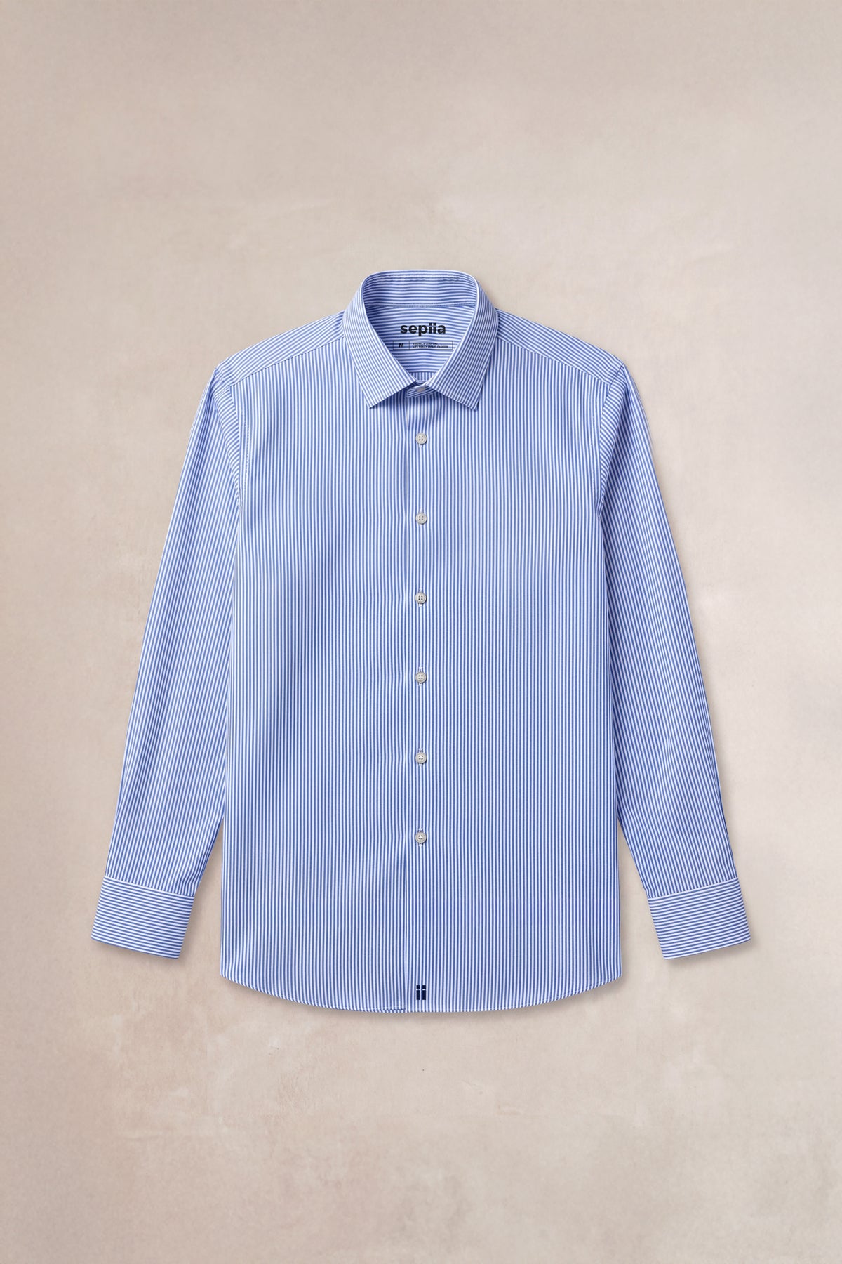 camisa de vestir rayas azul 