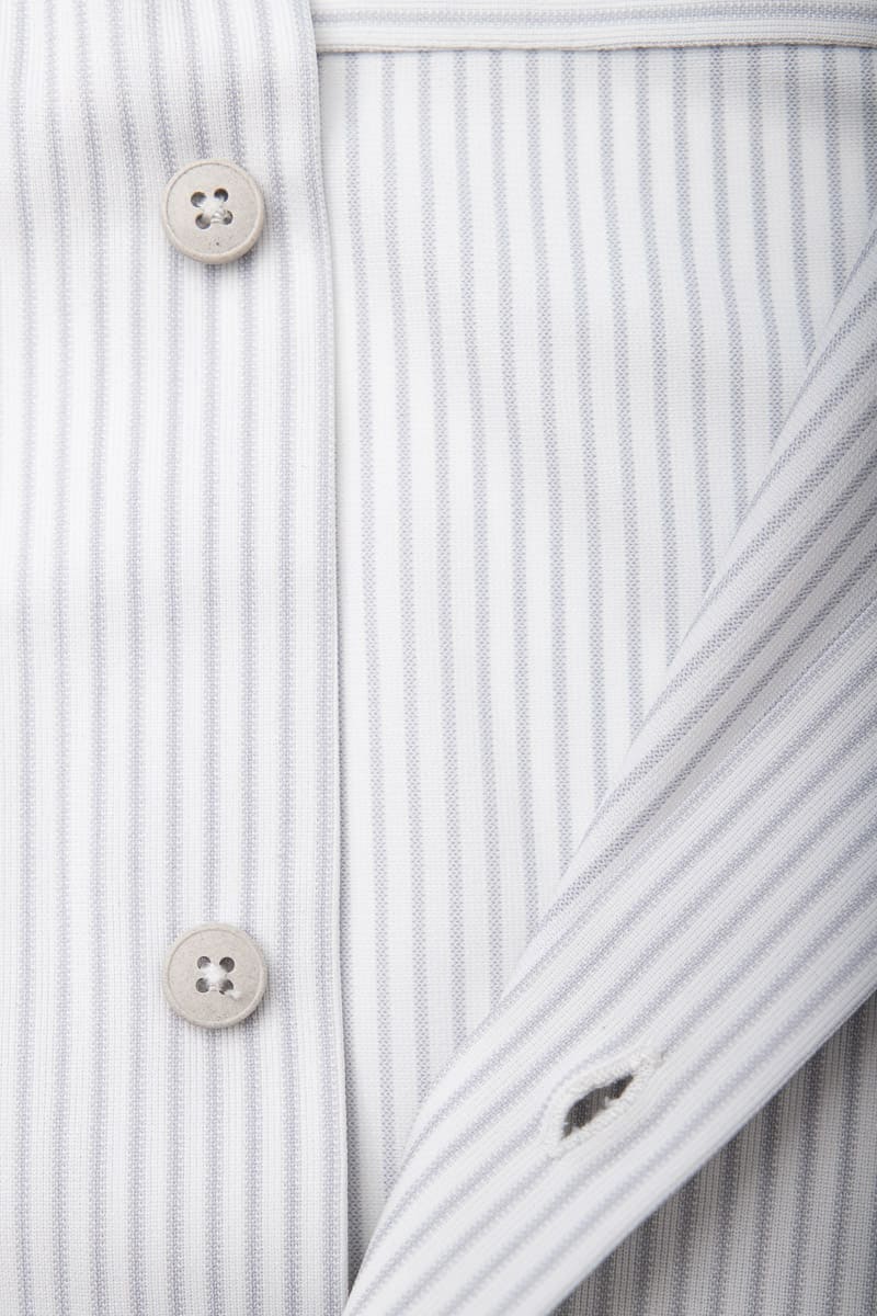 Camisa de vestir hombre estampado rayas celeste regular Luxe