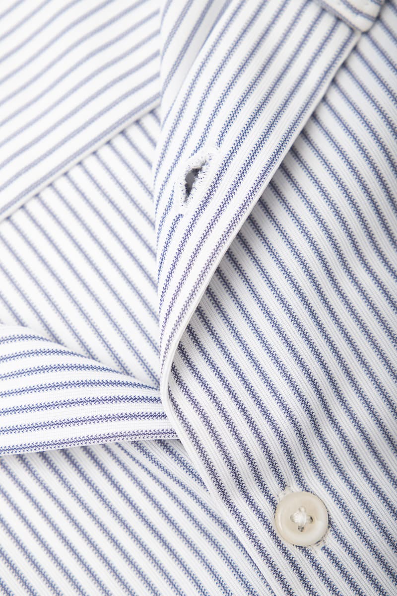 Camisa de vestir hombre estampado rayas gris azulado regular Luxe