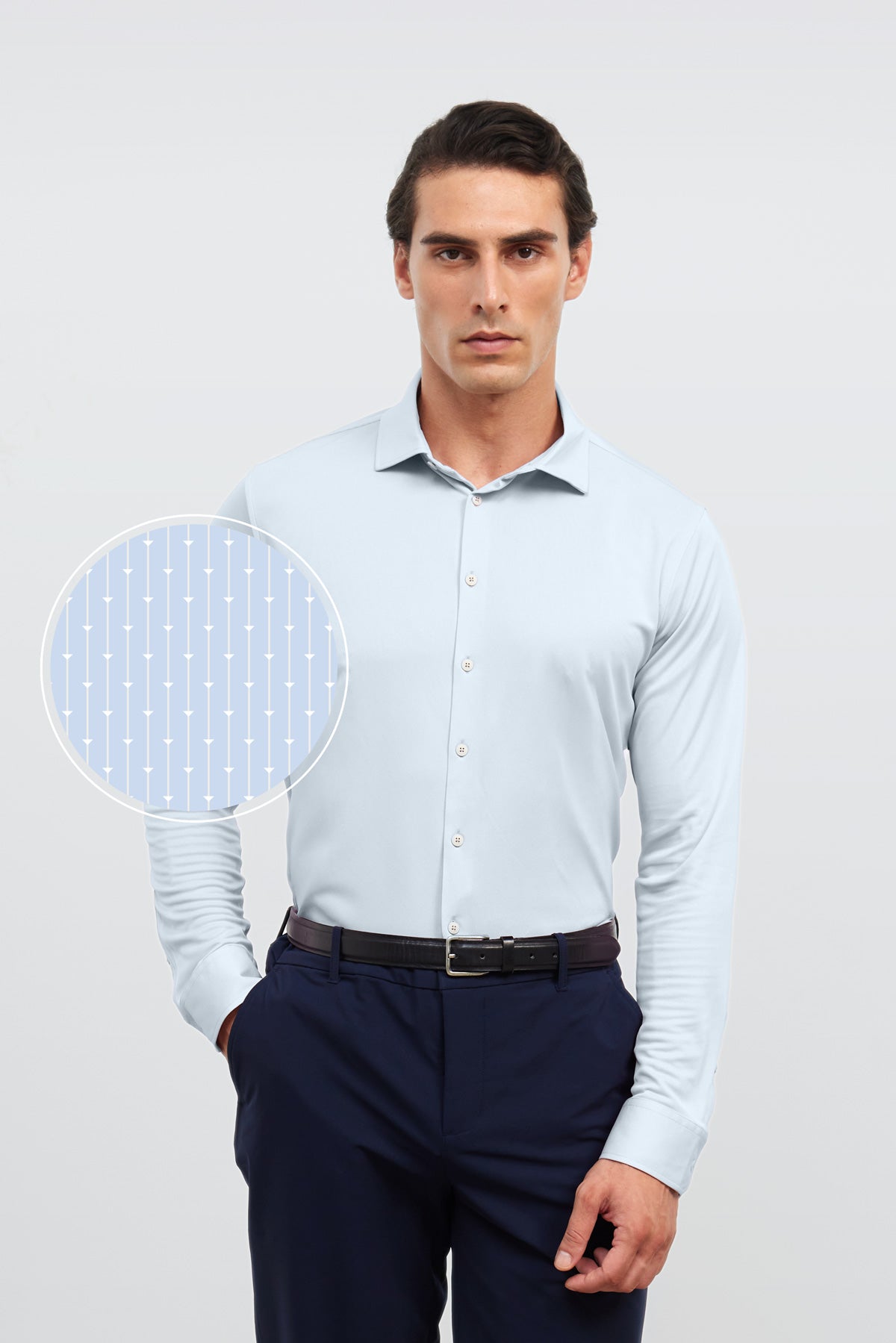 camisa de vestir flecha celeste regular primer plano