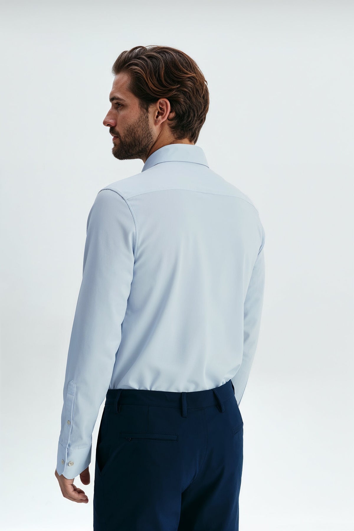 Men's regular formal light blue shirt