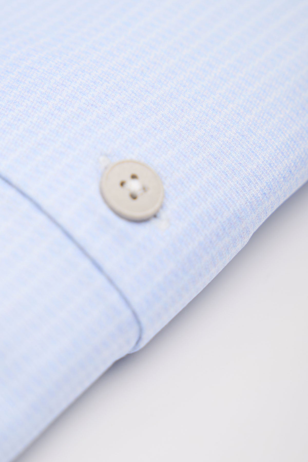 Men's dress shirt with a regular light blue mosaic print