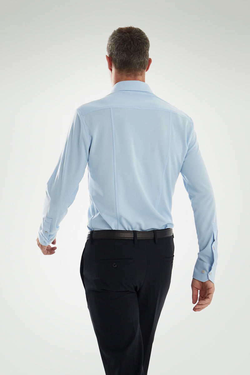 Light blue slim fit formal men's shirt