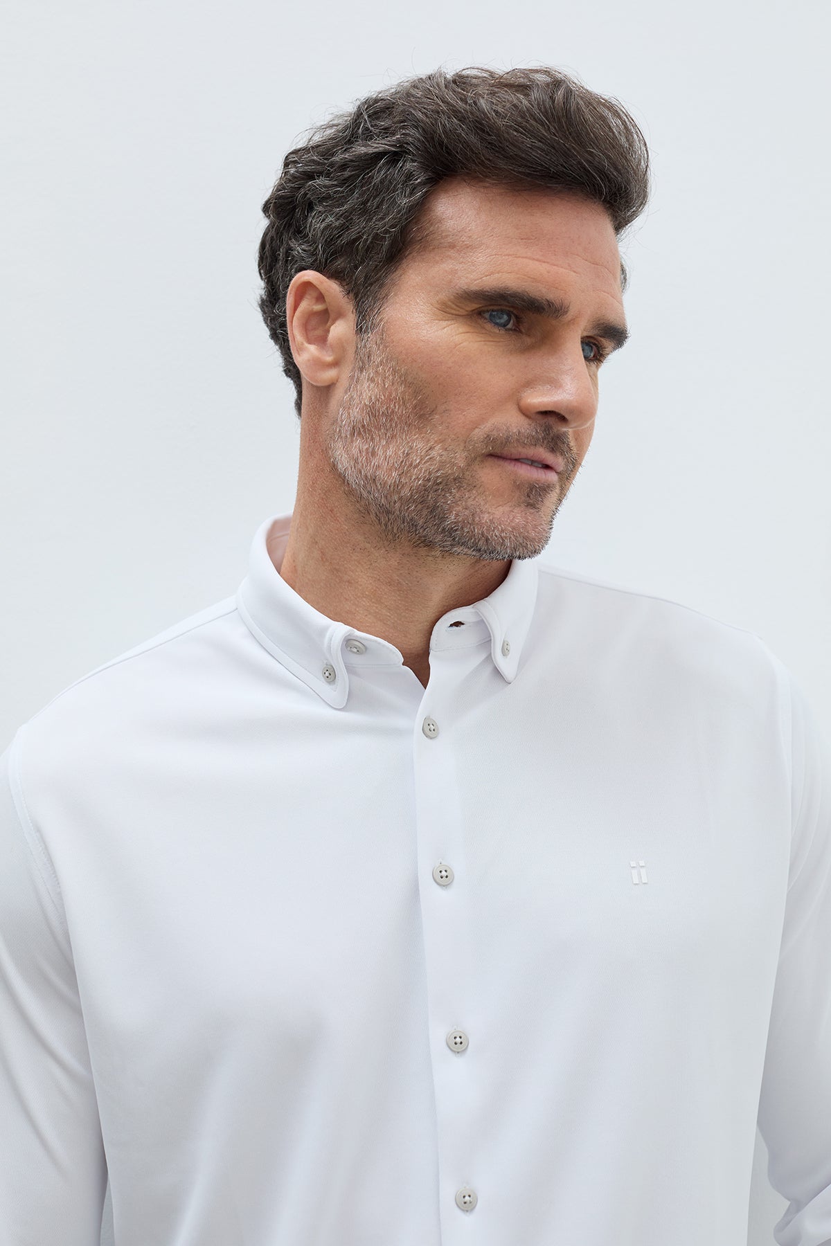 camisa ice blanca hombre regular detalle 