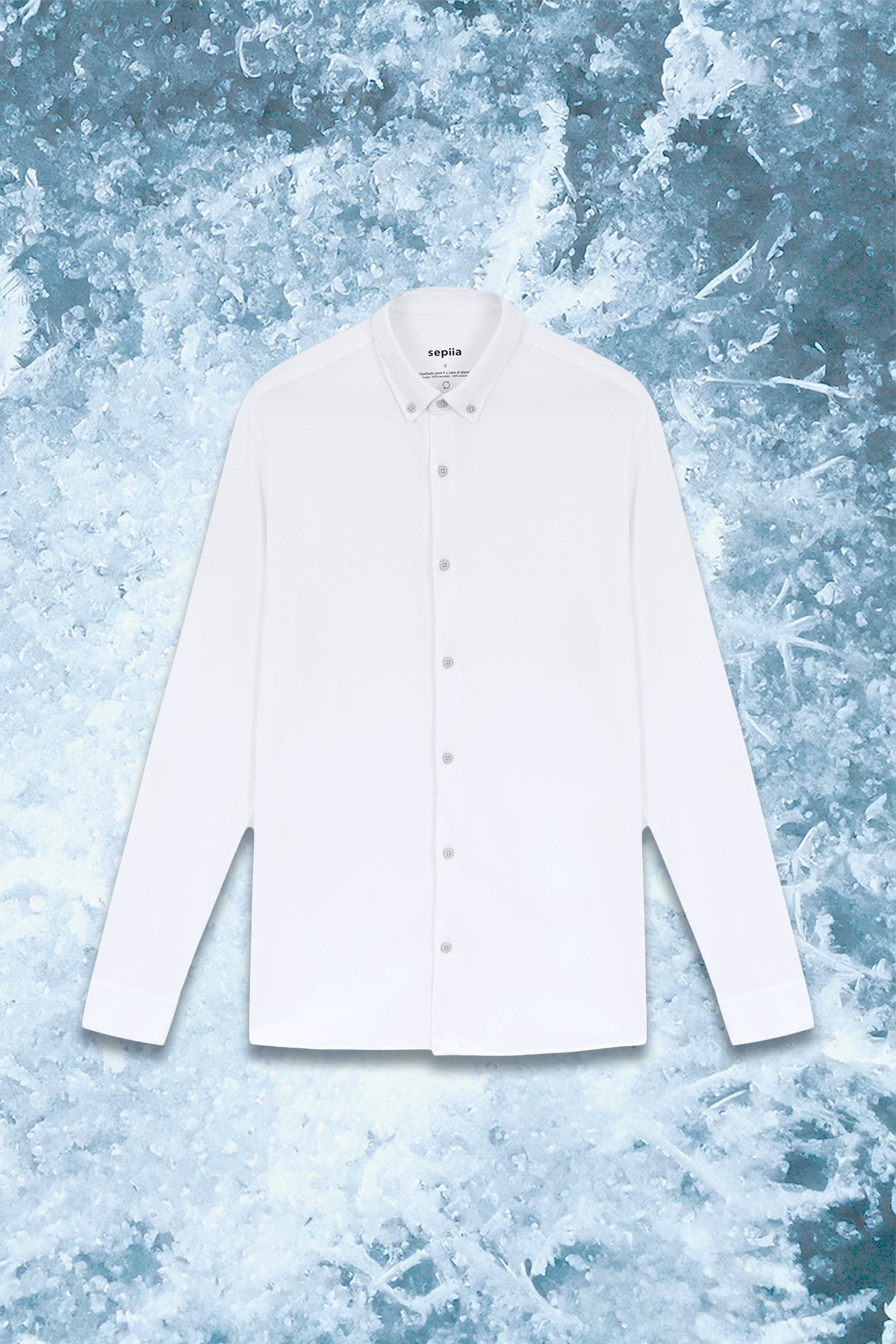 Camisa casual masculina ICE branca regular