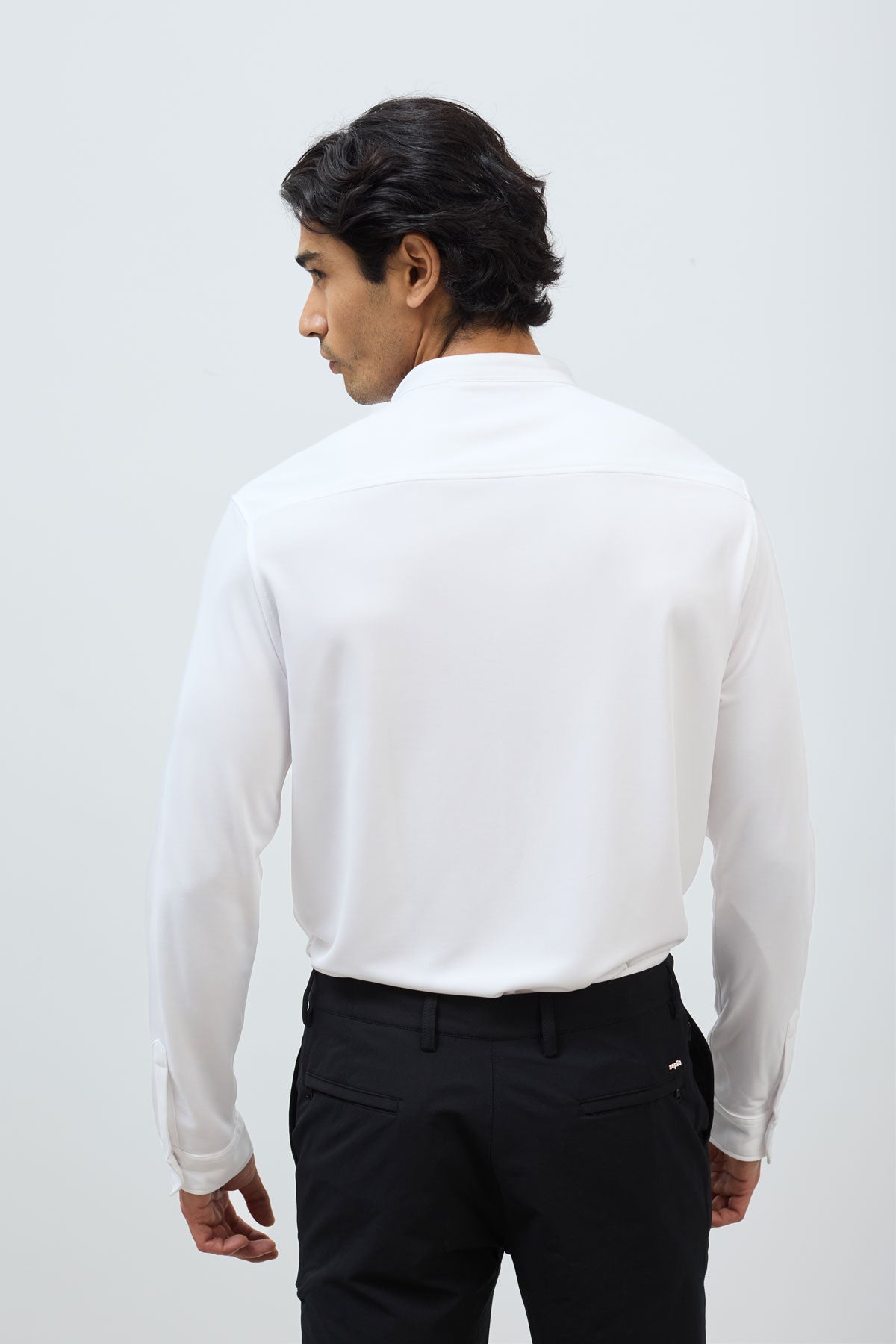 Camisa mao masculina branca regular