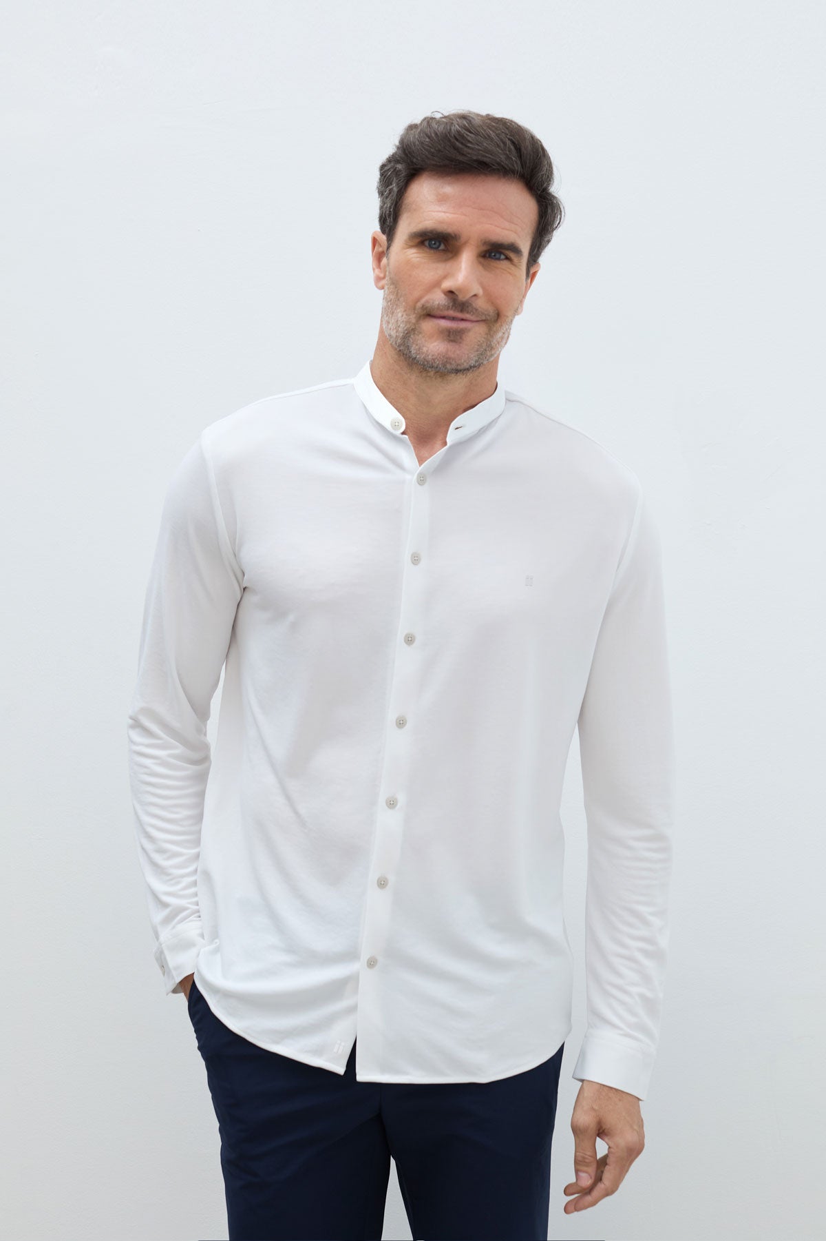 camisa mao blanco  hombre regular frente 