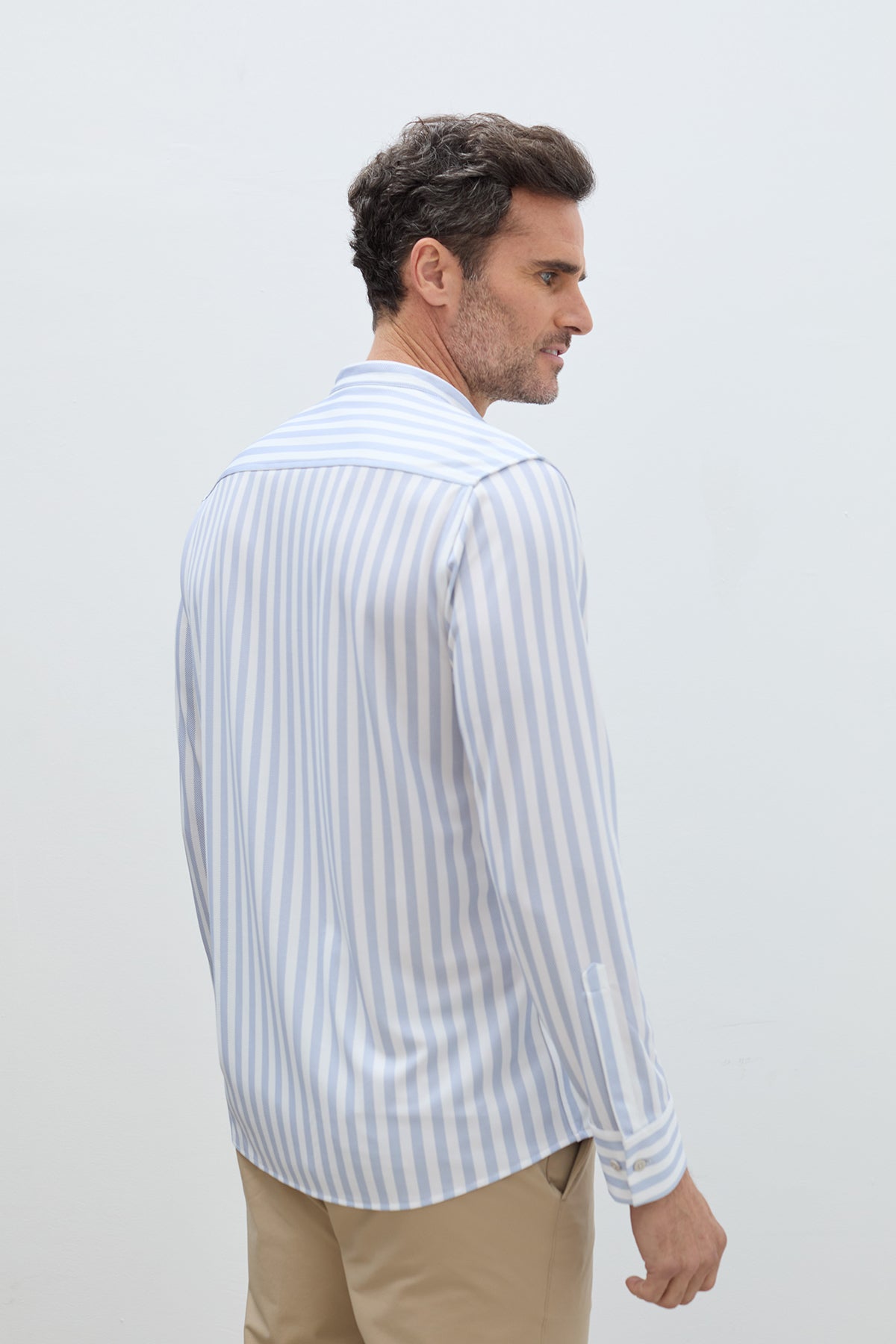 camisa mao rayas azul hombre regular espaldas 