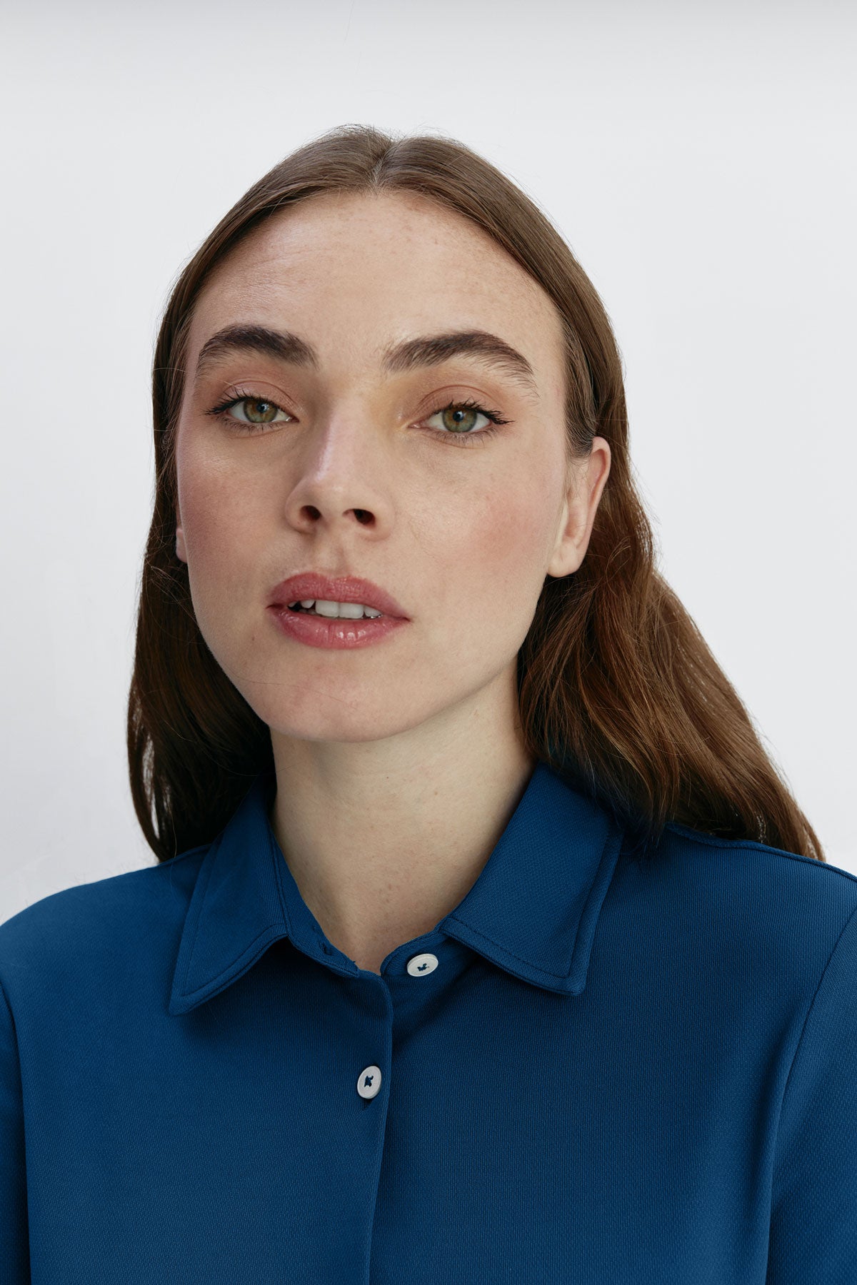 Women's slim shirt storm blue 