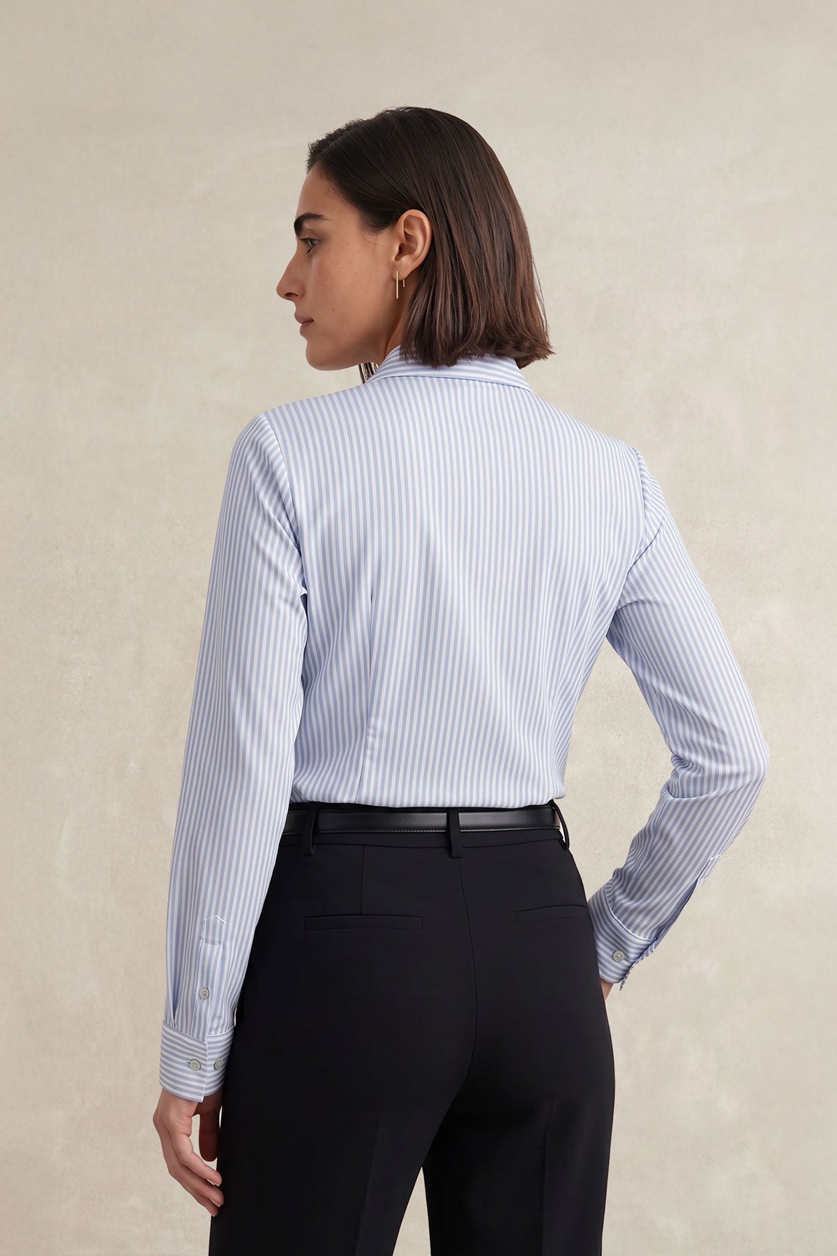 Camisa mujer slim azul celeste