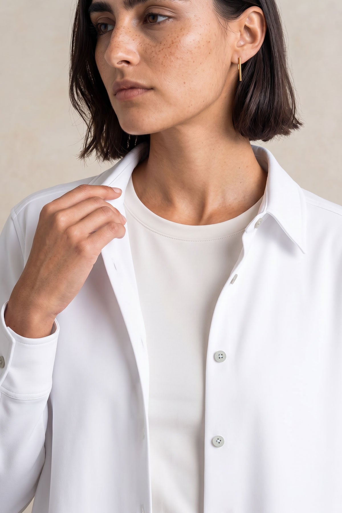 Camisa oversized mujer blanca
