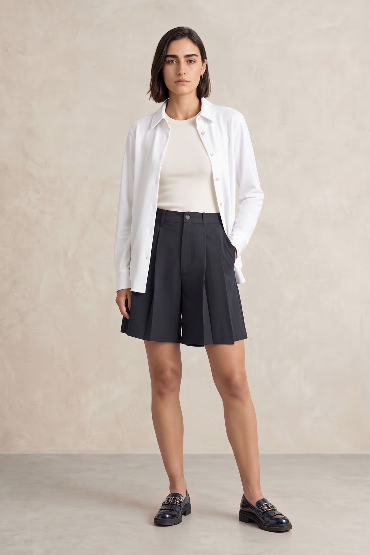 Camisa oversized mujer blanca