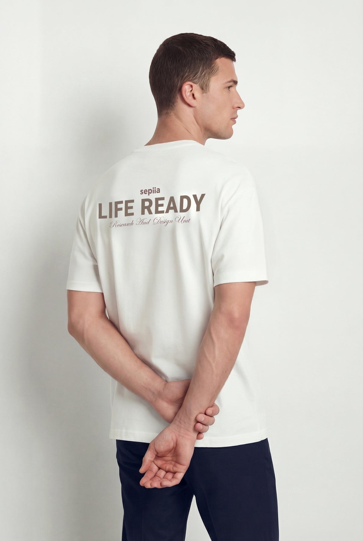 Camiseta hombre blanca ESTAMPADA