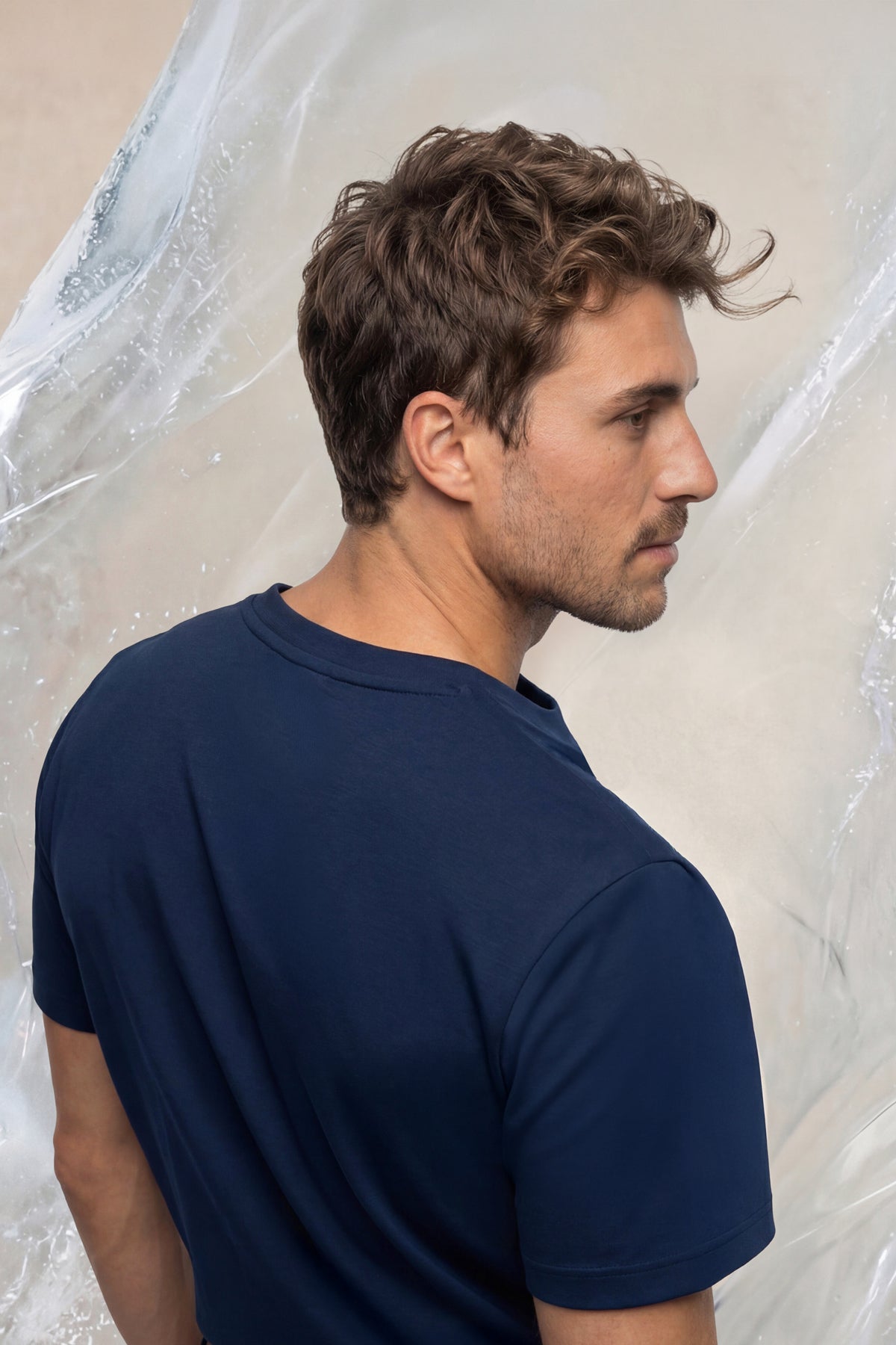 Camiseta hombre azul marino Ice