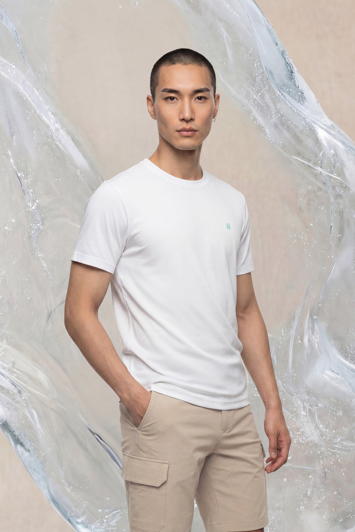 Camiseta hombre blanco Ice