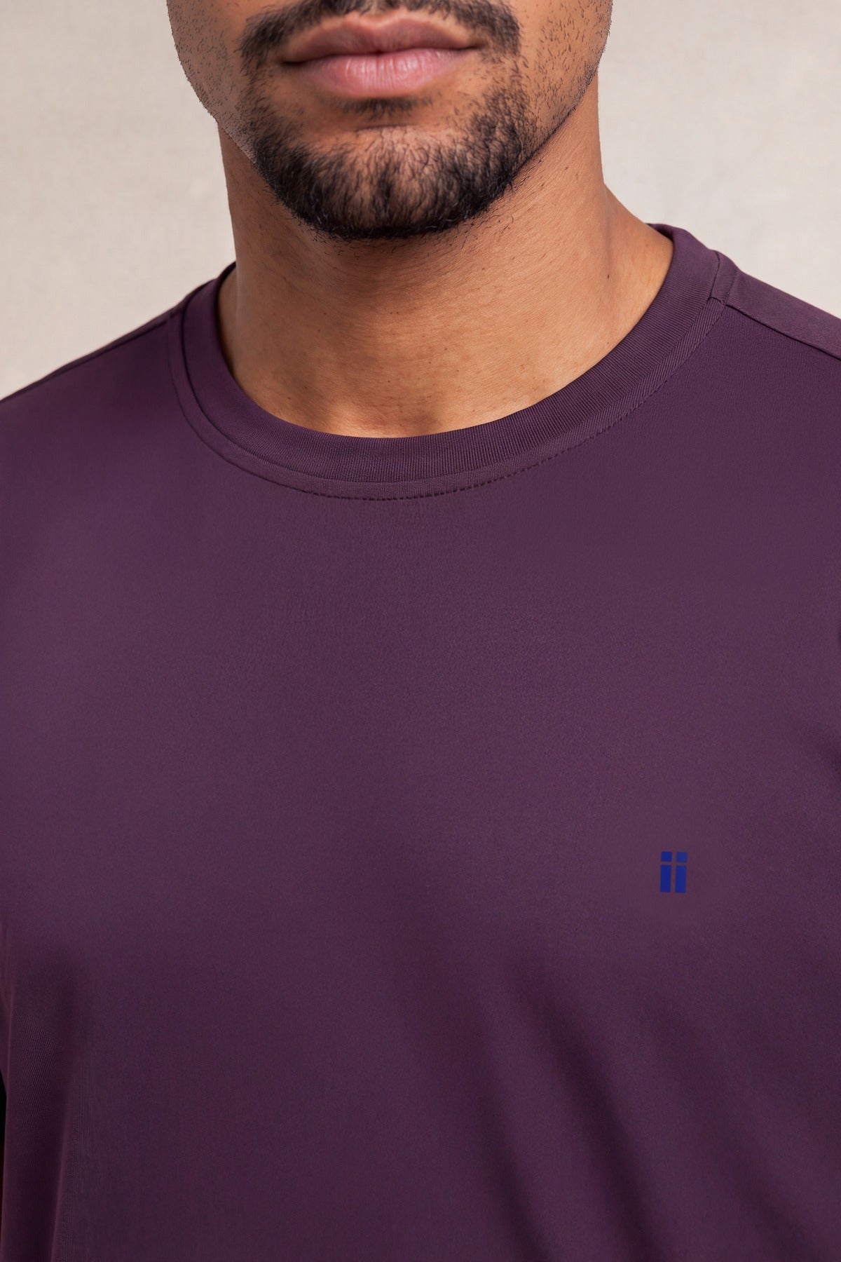 Camiseta hombre cuello redondo morado Soft