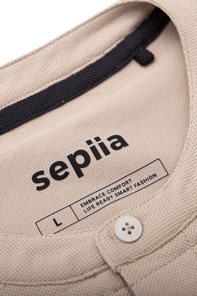 Camiseta polo henley hombre beige Ranger