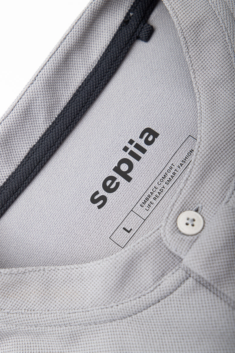 Camiseta polo henley hombre gris Ranger