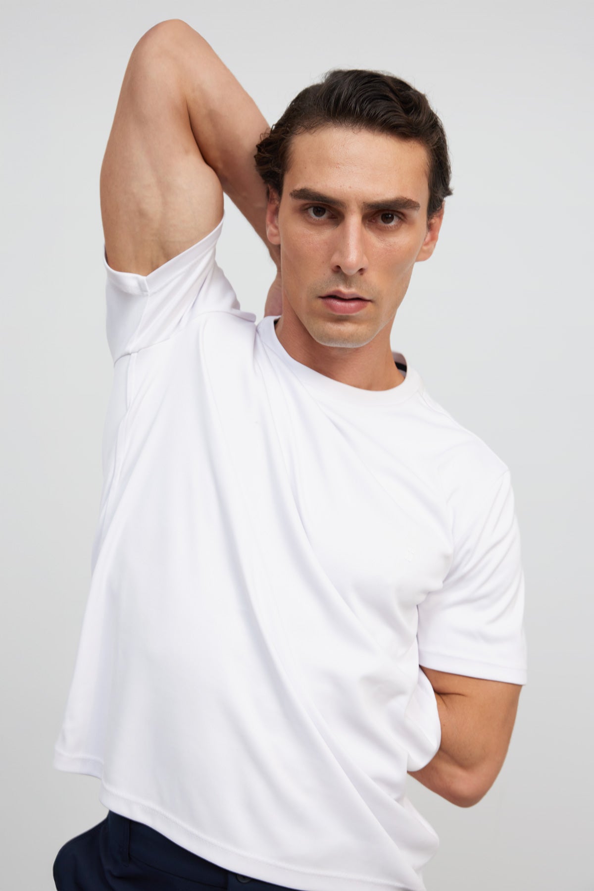 Camiseta hombre cuello redondo blanca Soft