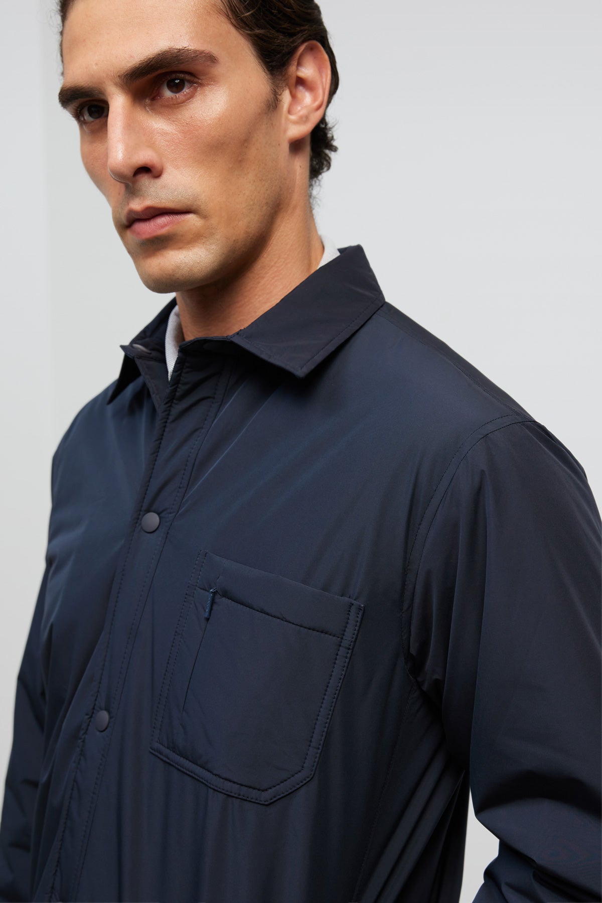 Abrigo hombre azul marino