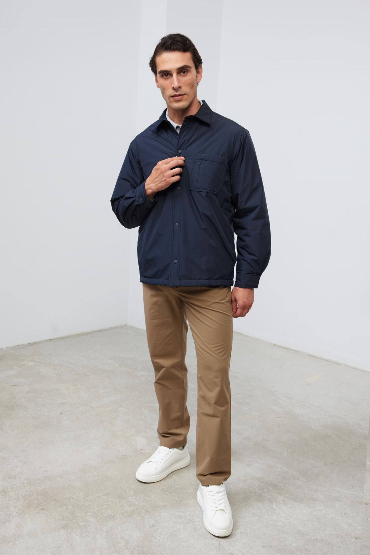 Abrigo hombre azul marino