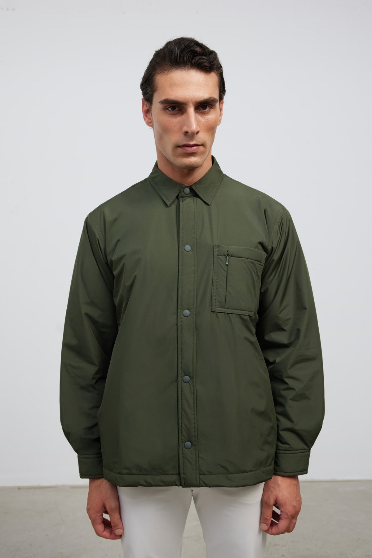 Abrigo hombre verde