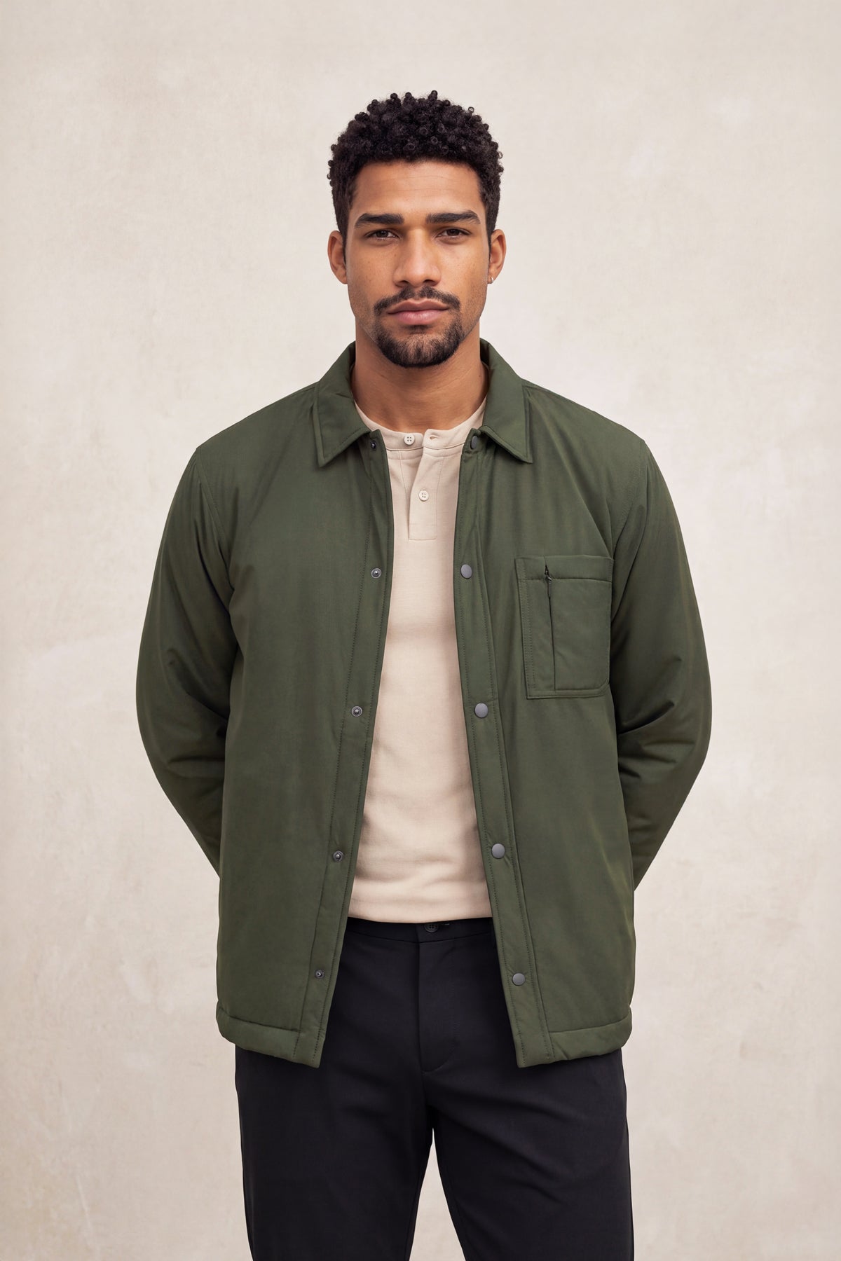 Casaco verde para homem