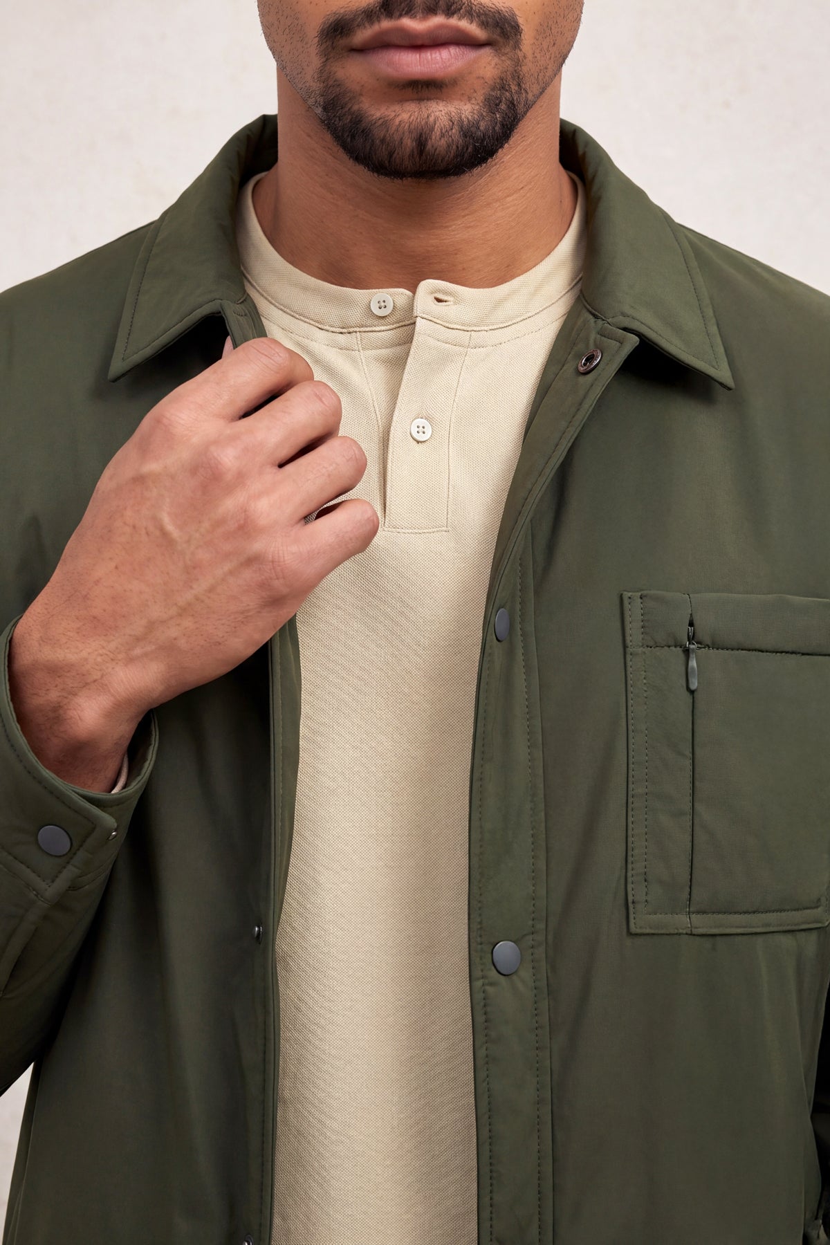 Casaco verde para homem
