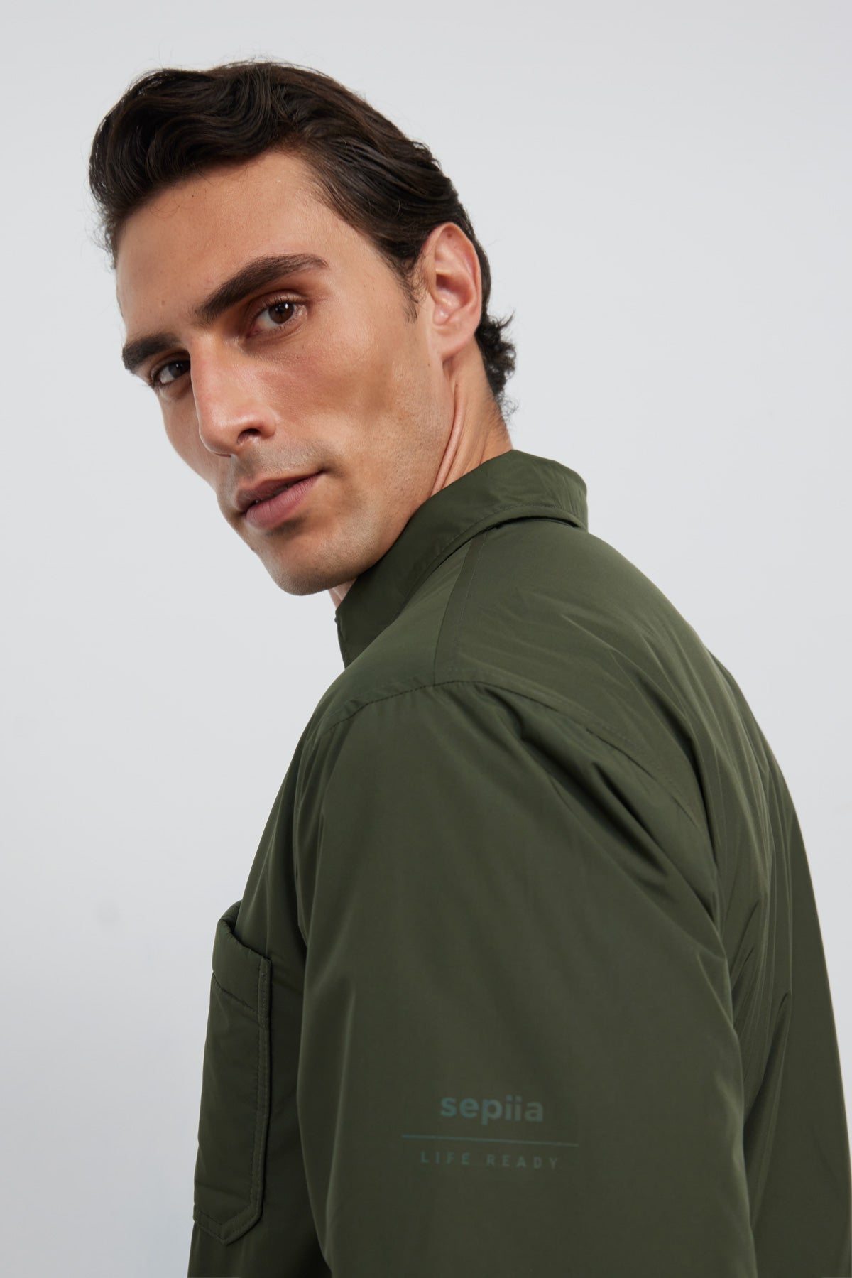 Abrigo hombre verde