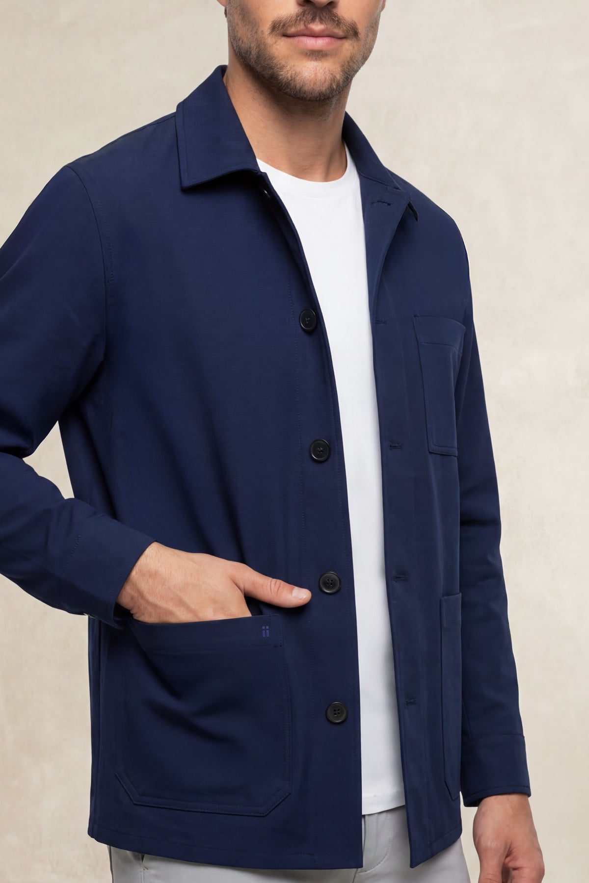 Nova Men's Navy Blue Work Jacket | Sepiia