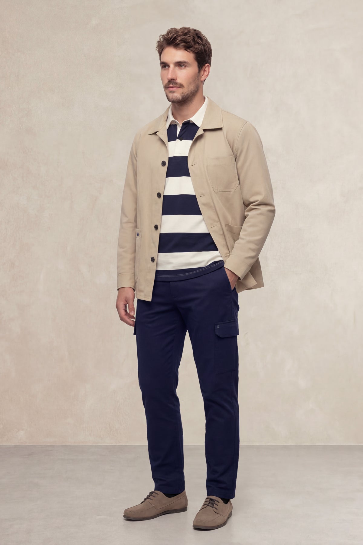 Work jacket bege masculina