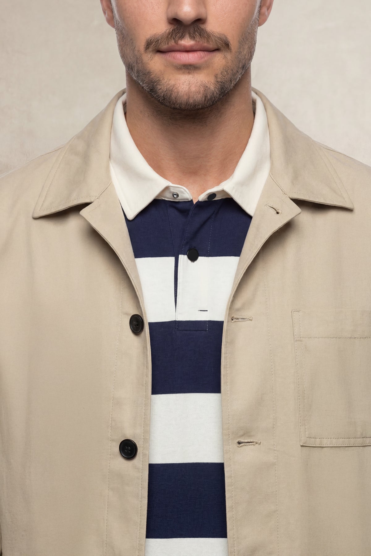 Work jacket bege masculina