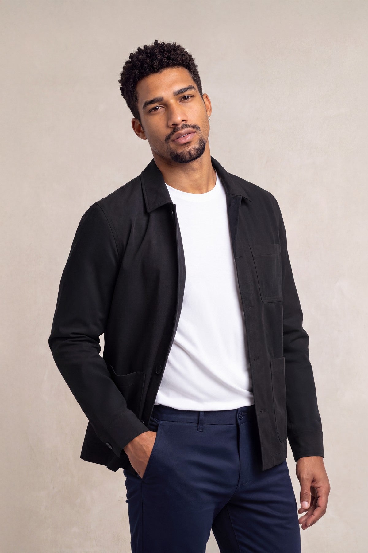 Chaqueta worker hombre negro Nova